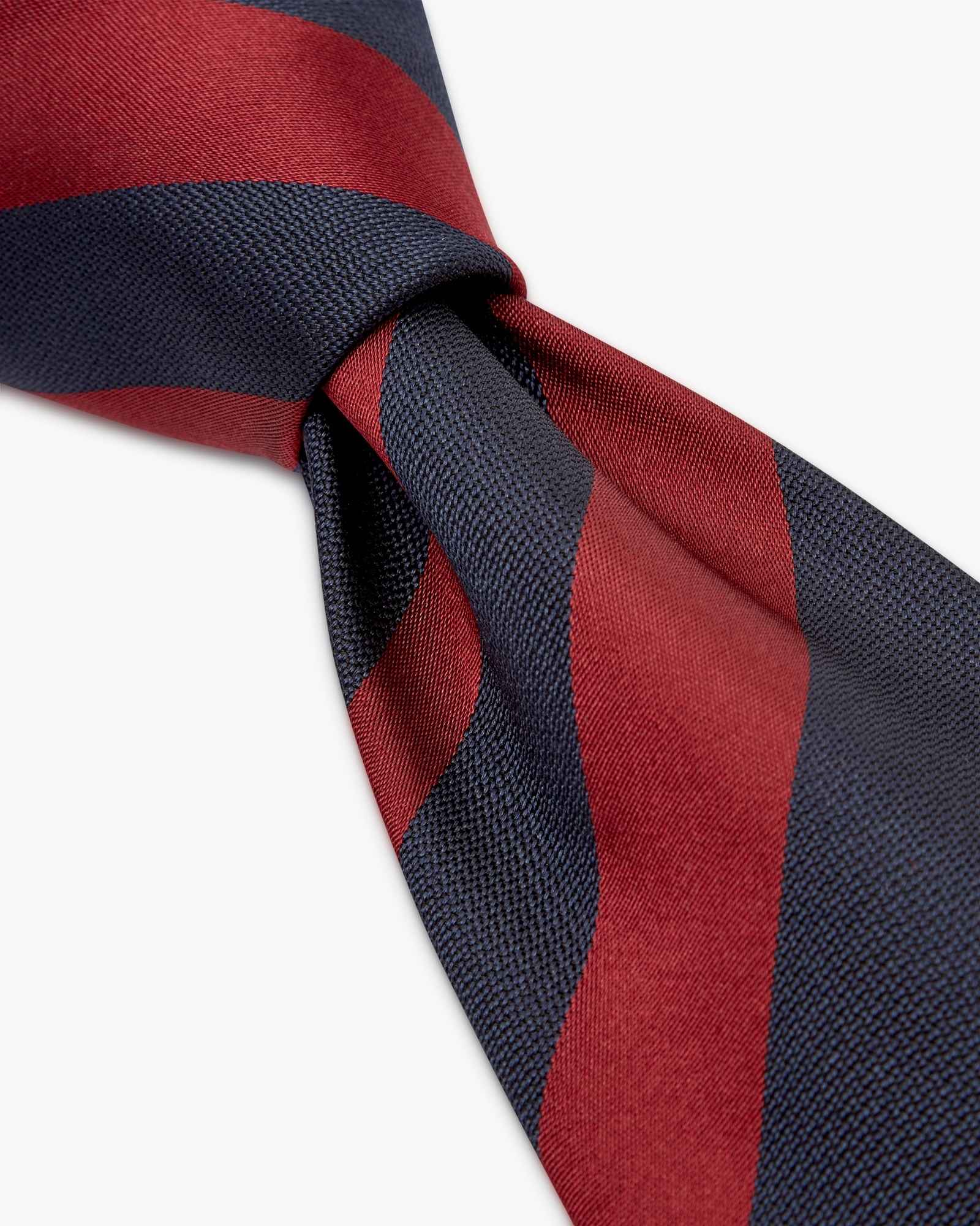 3-Fold Multi Stipe Jacquard Silk Tie - Bordeaux Blue