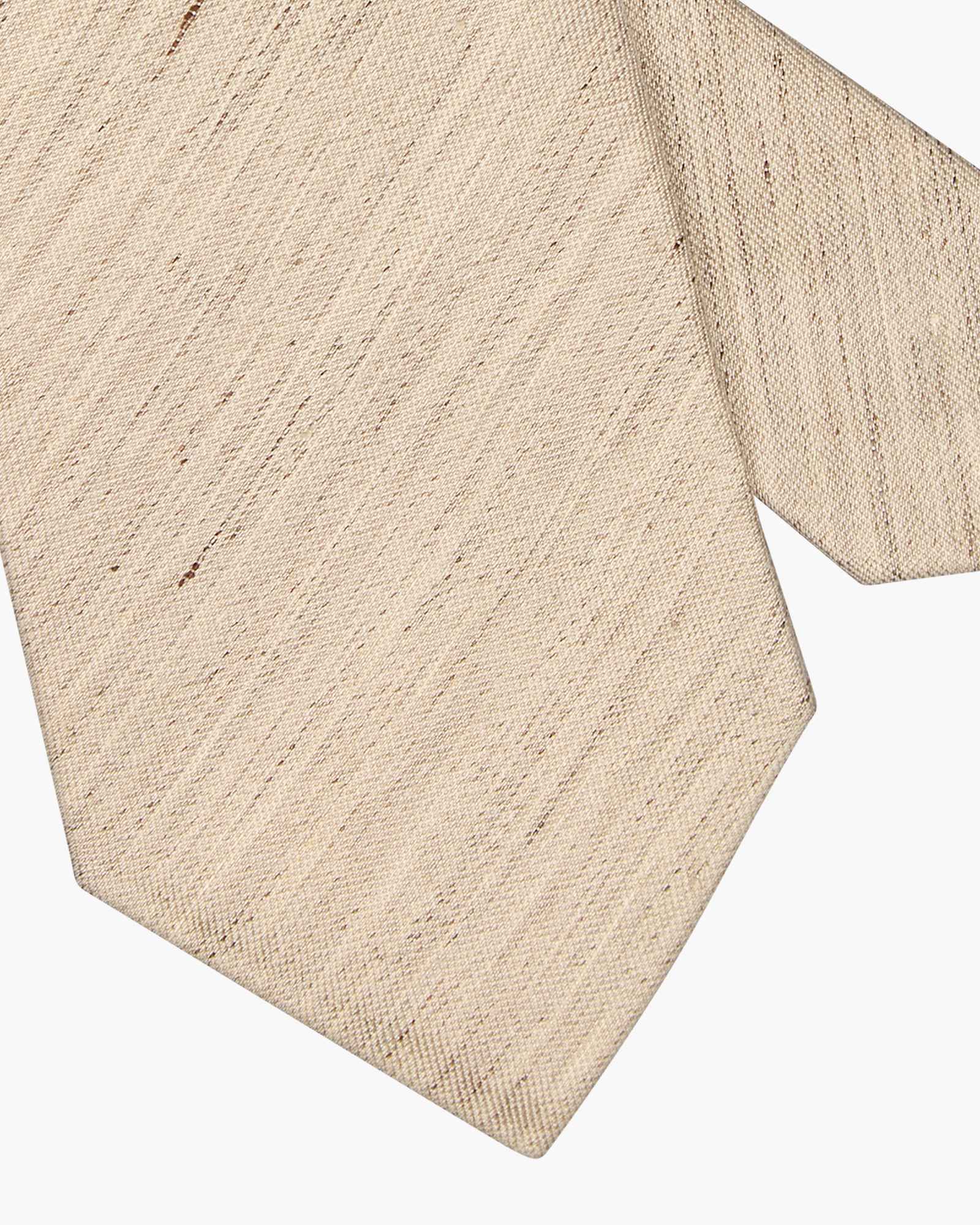 Cravatta 3 Pieghe in Seta Lino - Beige
