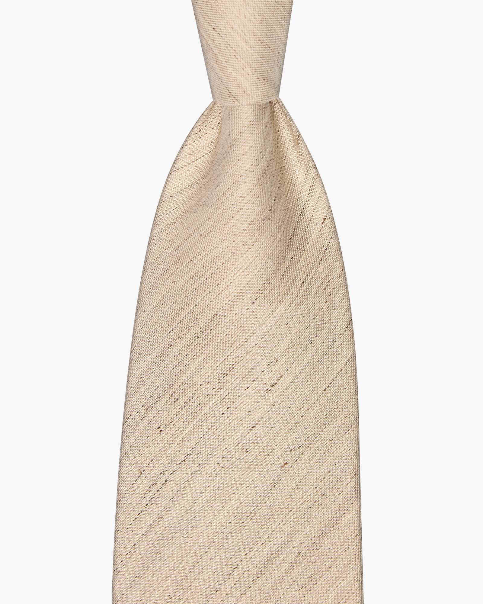 Cravatta 3 Pieghe in Seta Lino - Beige