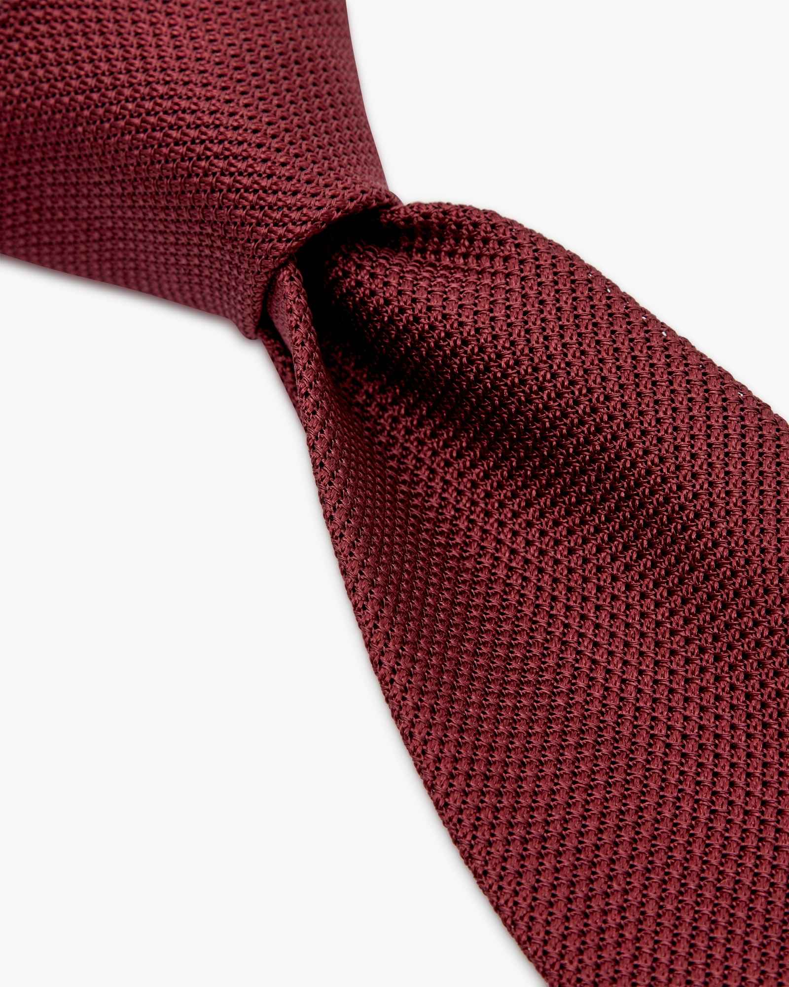 Cravatta 3 Pieghe In Seta Grenadine Garza Fina - Bordeaux