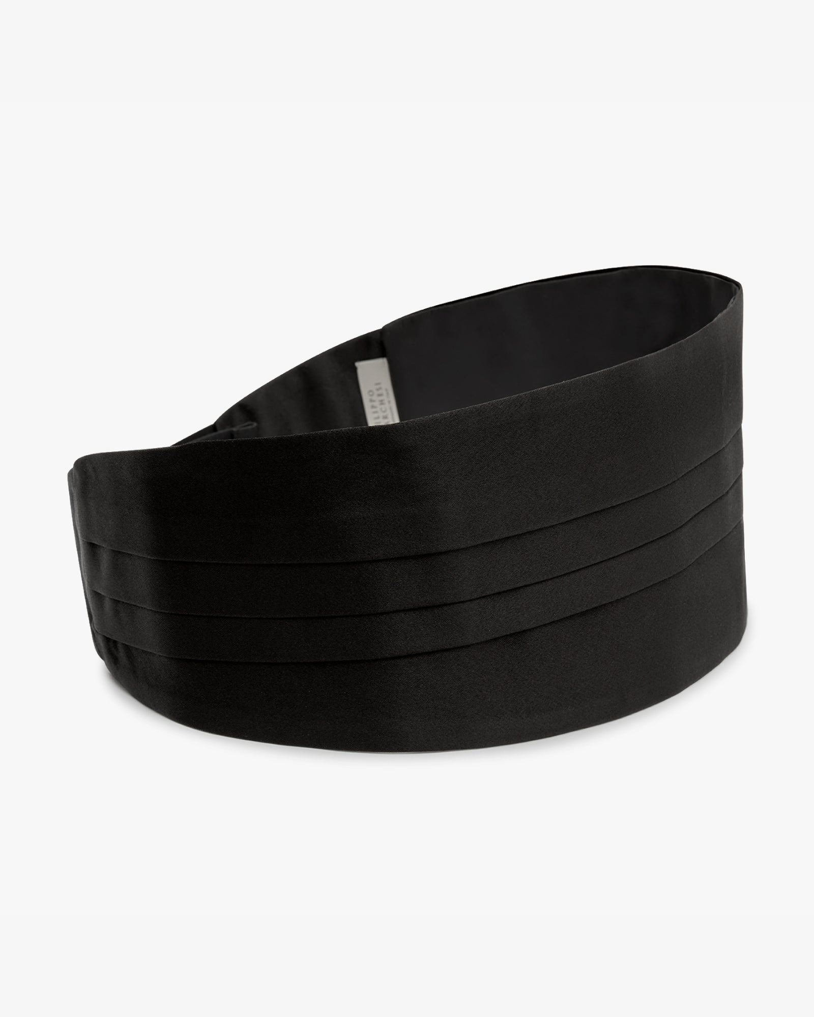 Silk Satin Cummerbund - Black