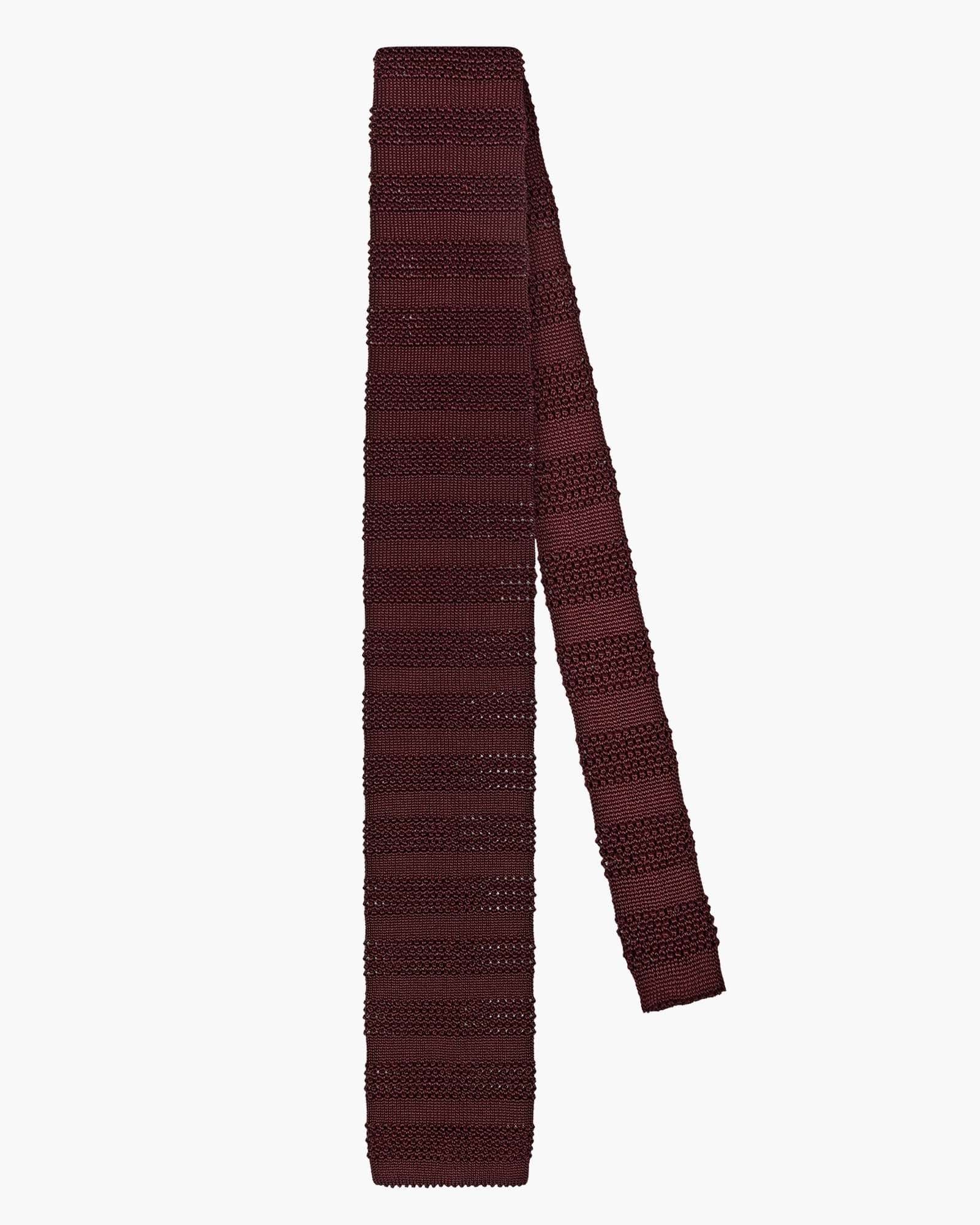 Cravatta Tricot in Maglia - Bordeaux