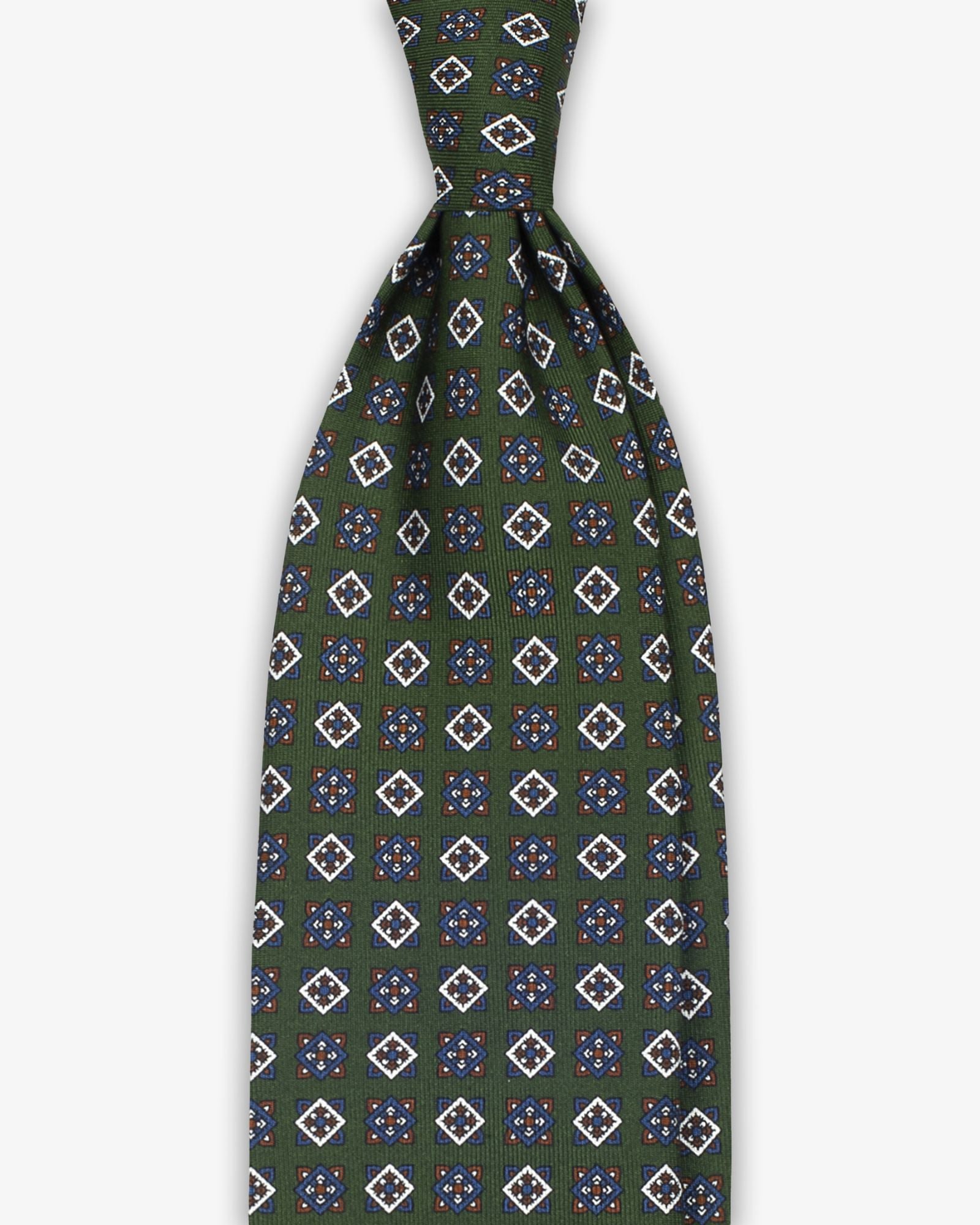 TigerTie - stretta cravatta - verde foglia verde blu scuro striato con le armi