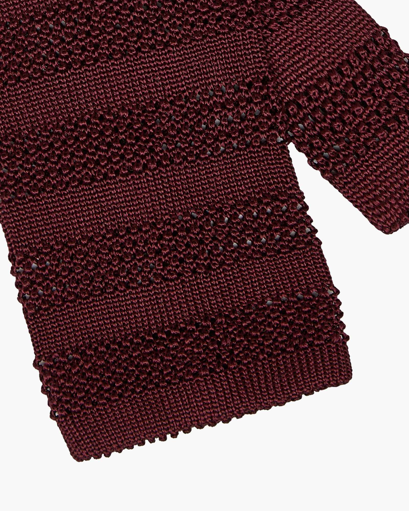 Cravatta Tricot in Maglia - Bordeaux