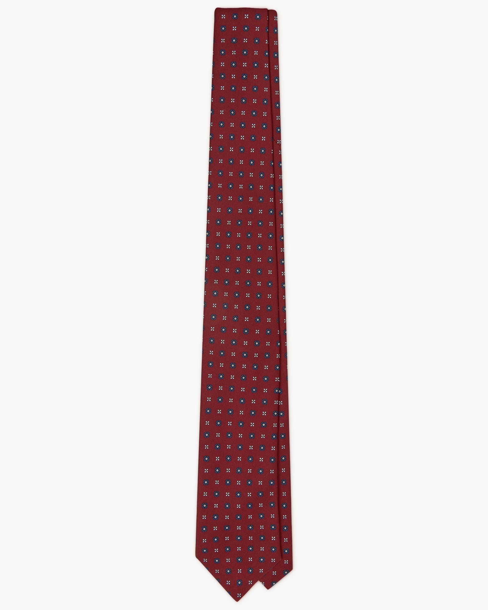 TigerTie Cravatta In Seta Borgogna A Scacchi Bianchi E Neri – Eleganza Classica Per Uomo, 150 Cm - 5