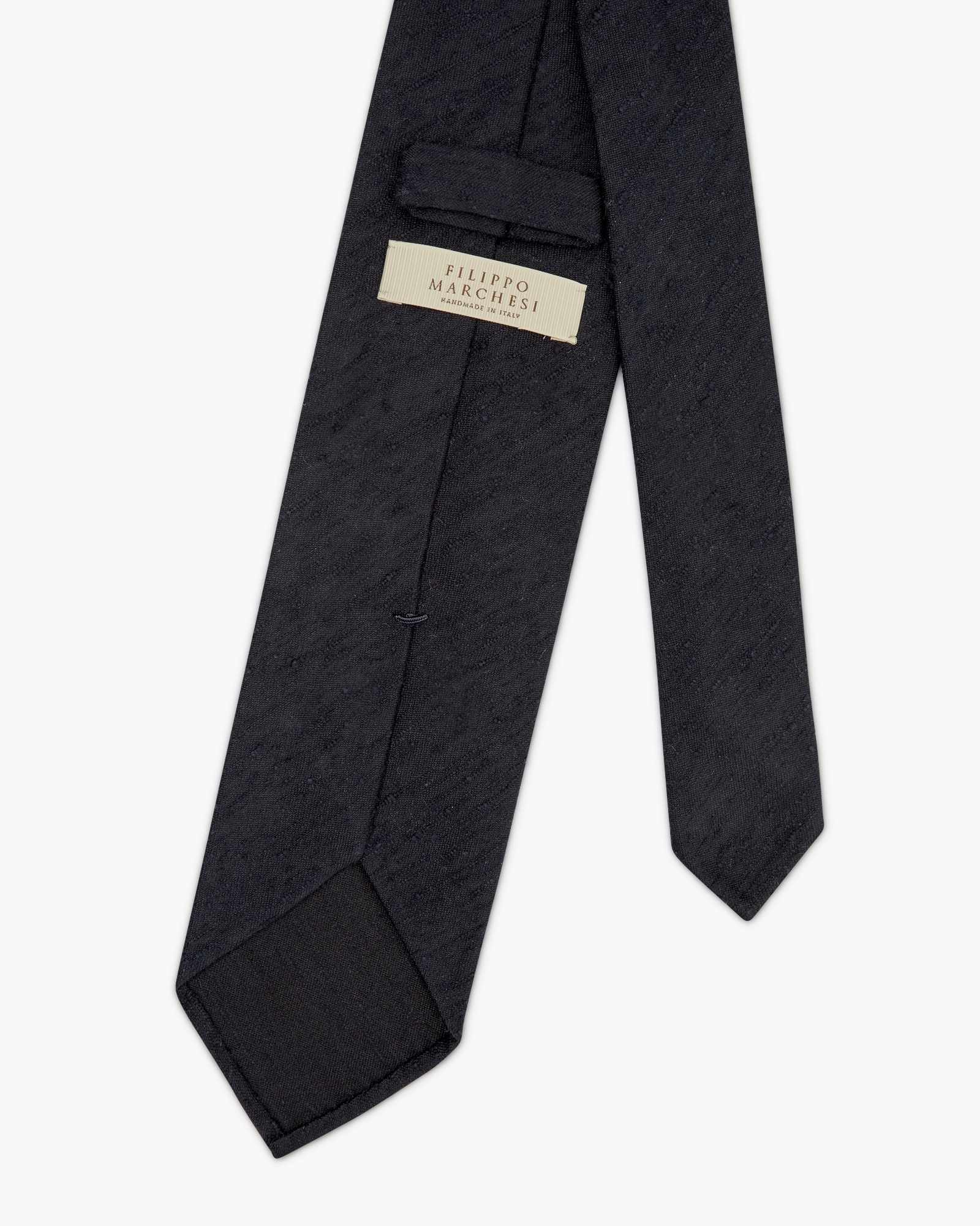 3-Fold Shantung Silk Tie - Blue