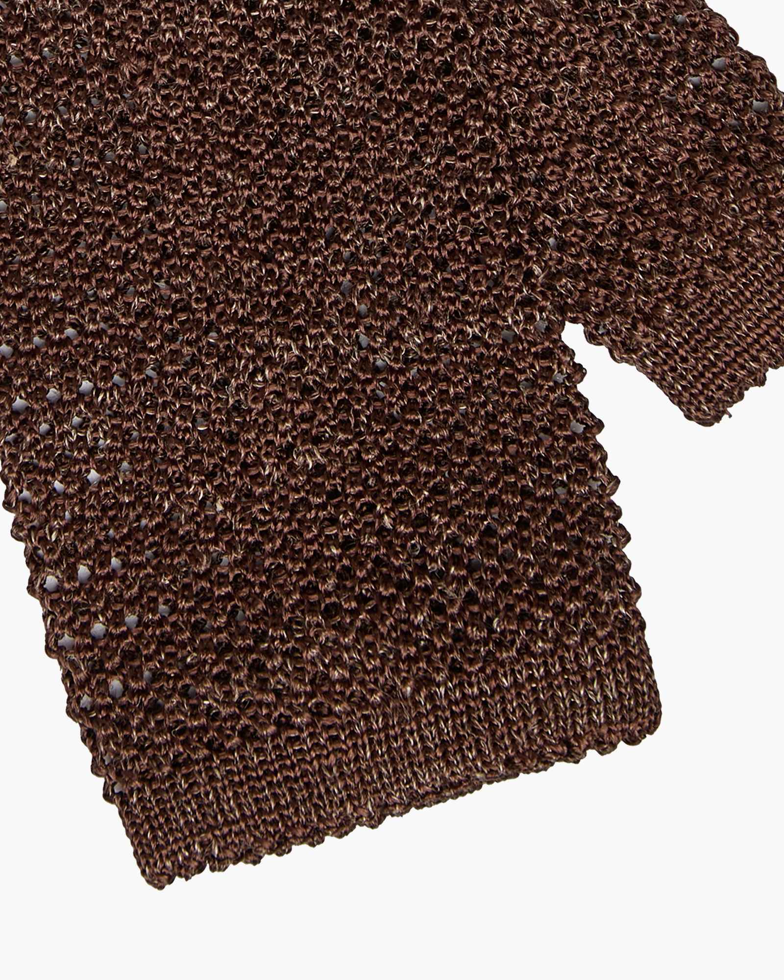 Cravatta Tricot in Maglia - Marrone Melange