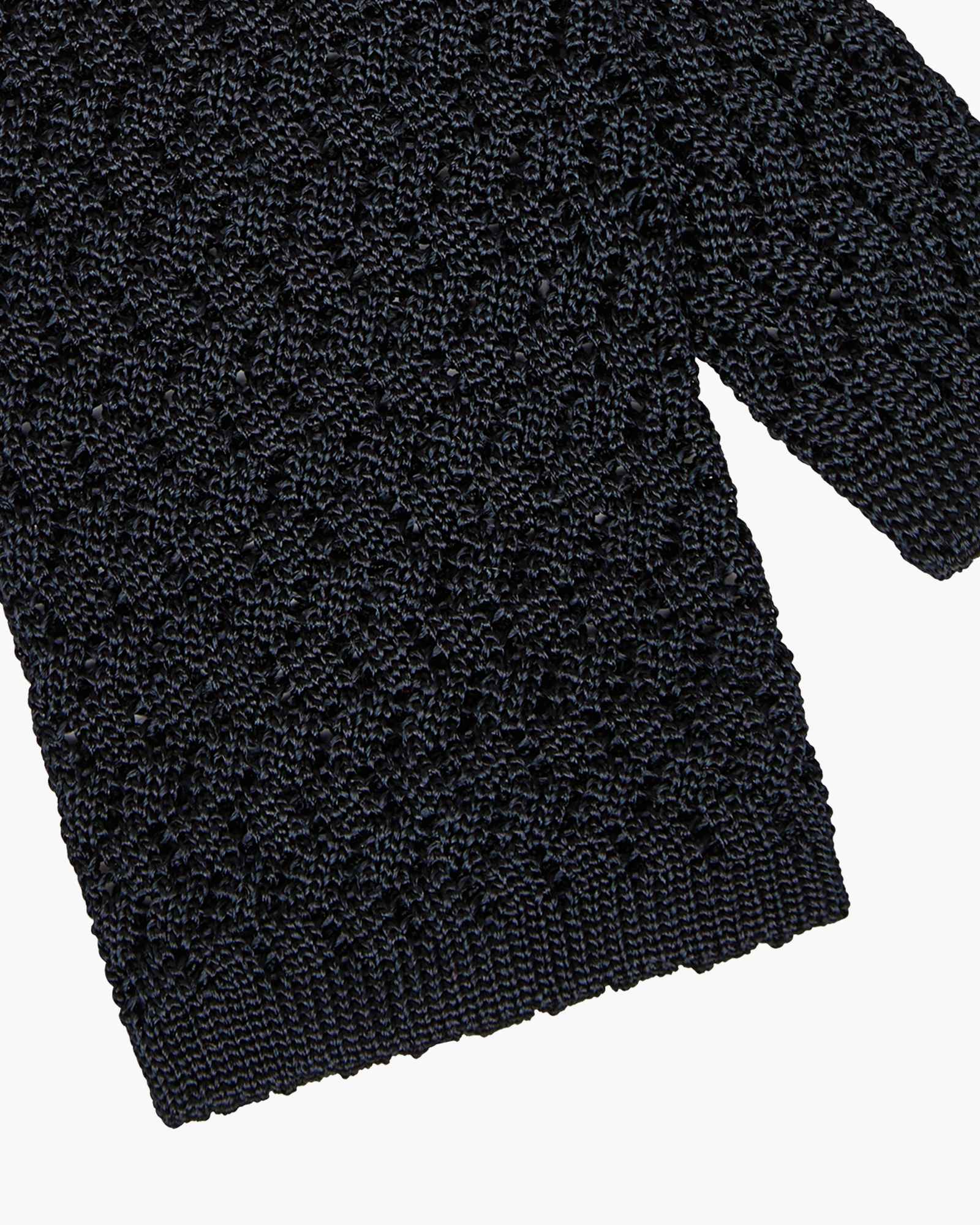 Cravatta Tricot in Maglia ZigZag - Blu