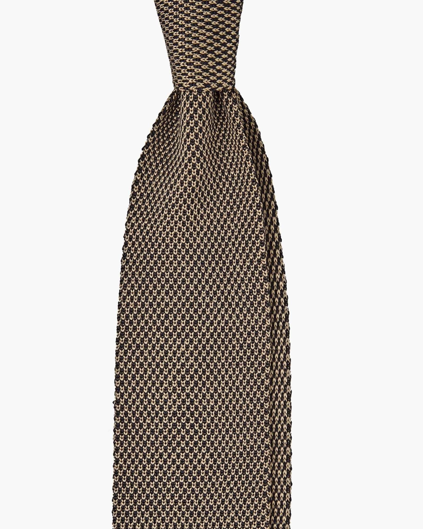 Cravatta Tricot in Maglia - Blu Beige