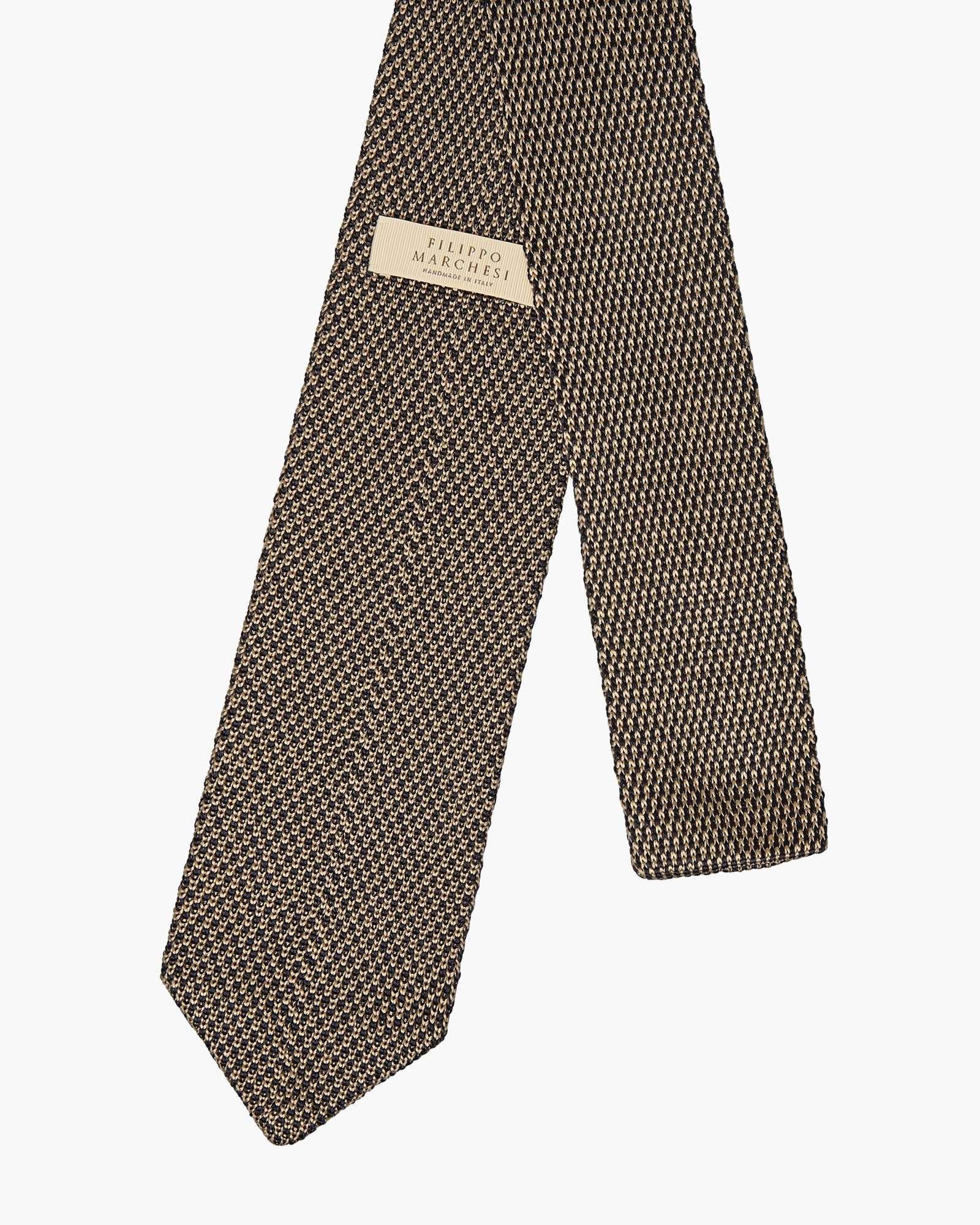 Cravatta Tricot in Maglia - Blu Beige