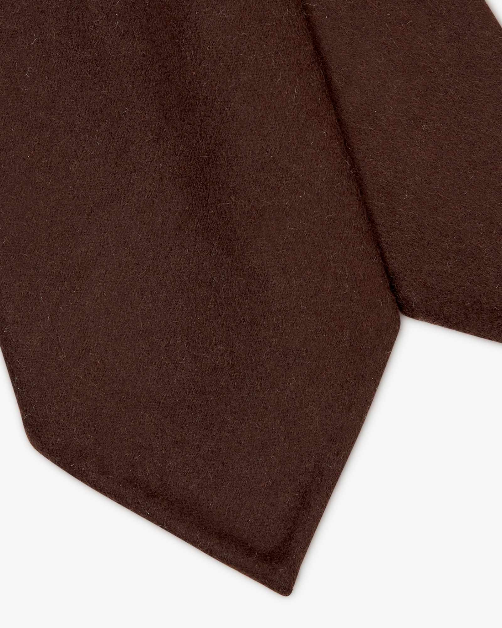 3 Fold Wool Tie - Brown