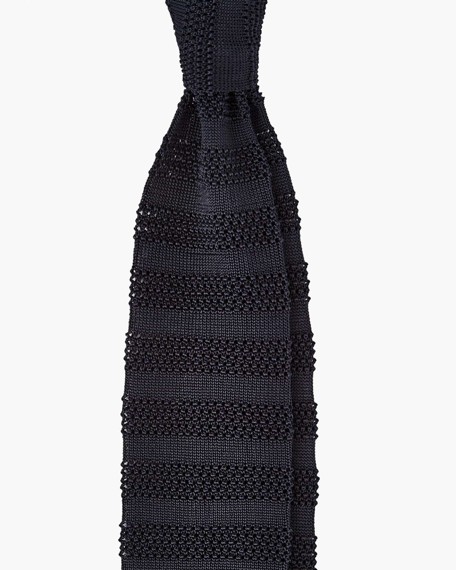 Cravatta Tricot in Maglia - Blu