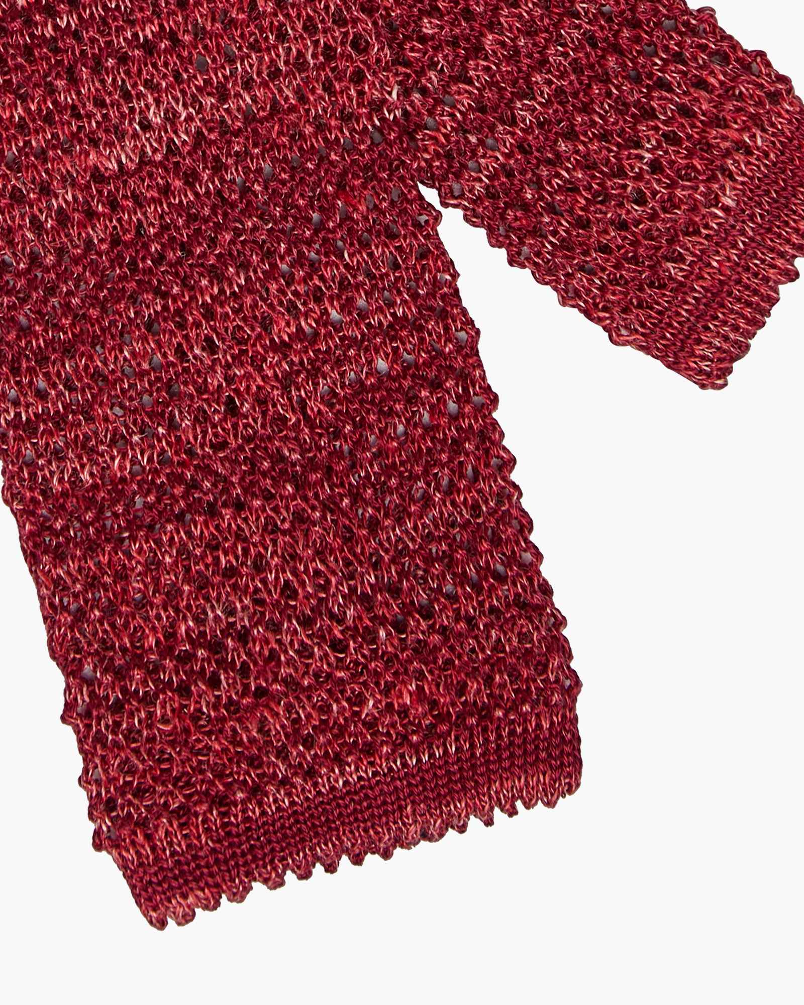 Cravatta Tricot in Maglia - Rosso Melange