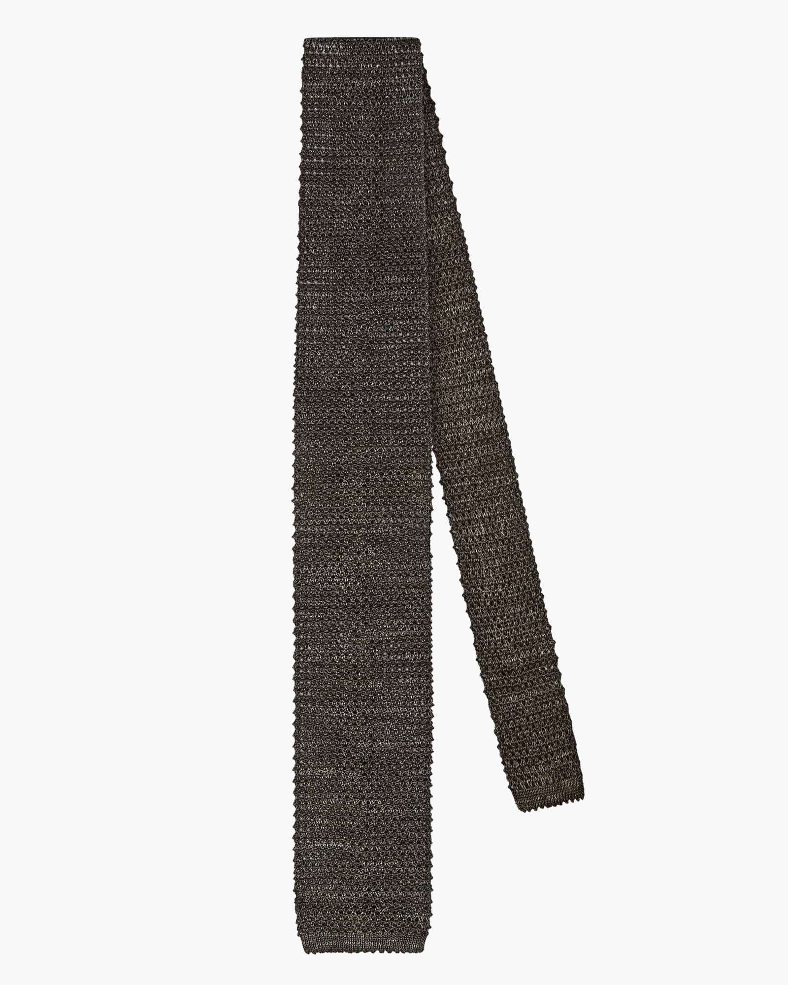 Cravatta Tricot in Maglia - Grigio Melange