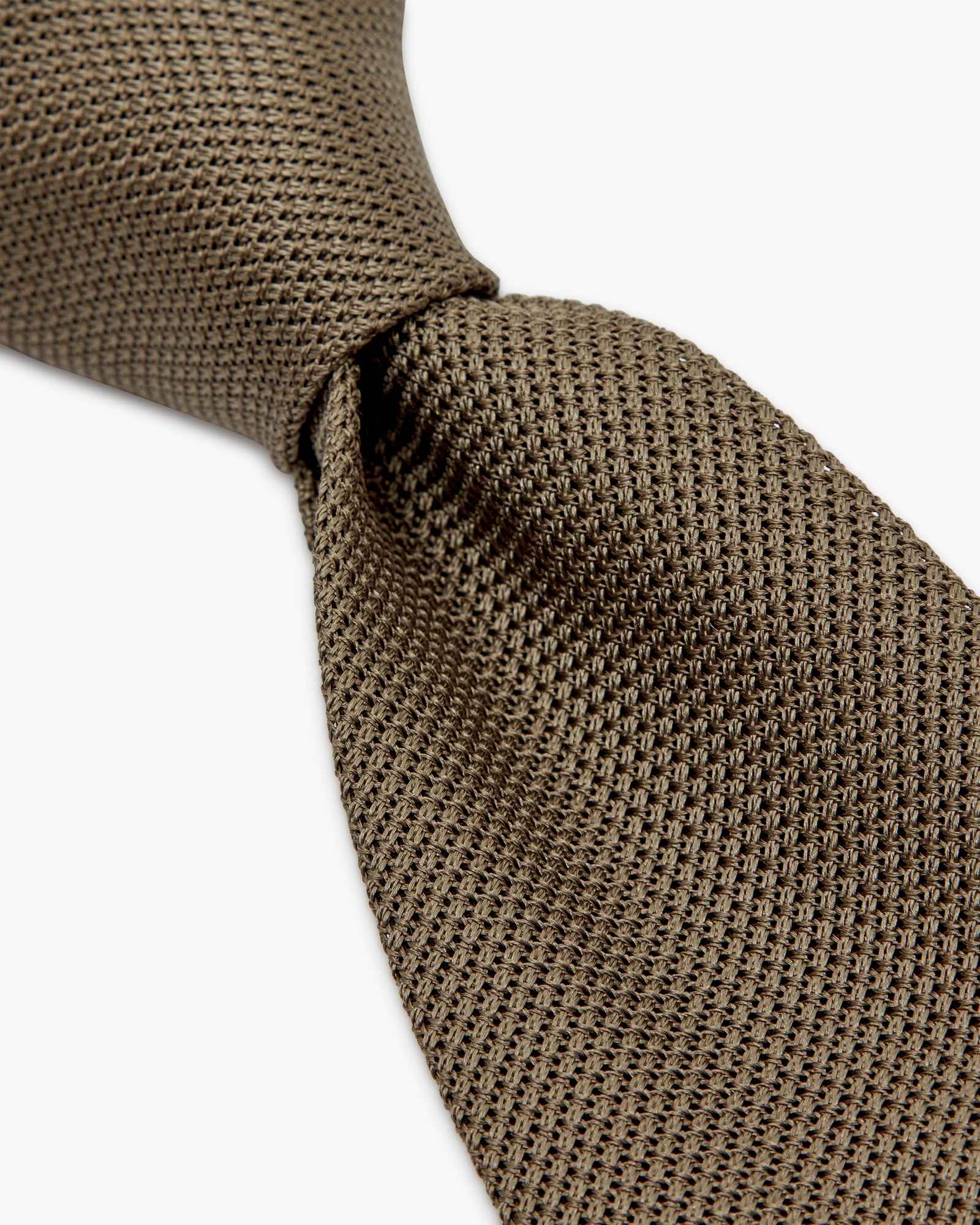 Cravatta 3 Pieghe In Seta Grenadine Garza Fina - Verde