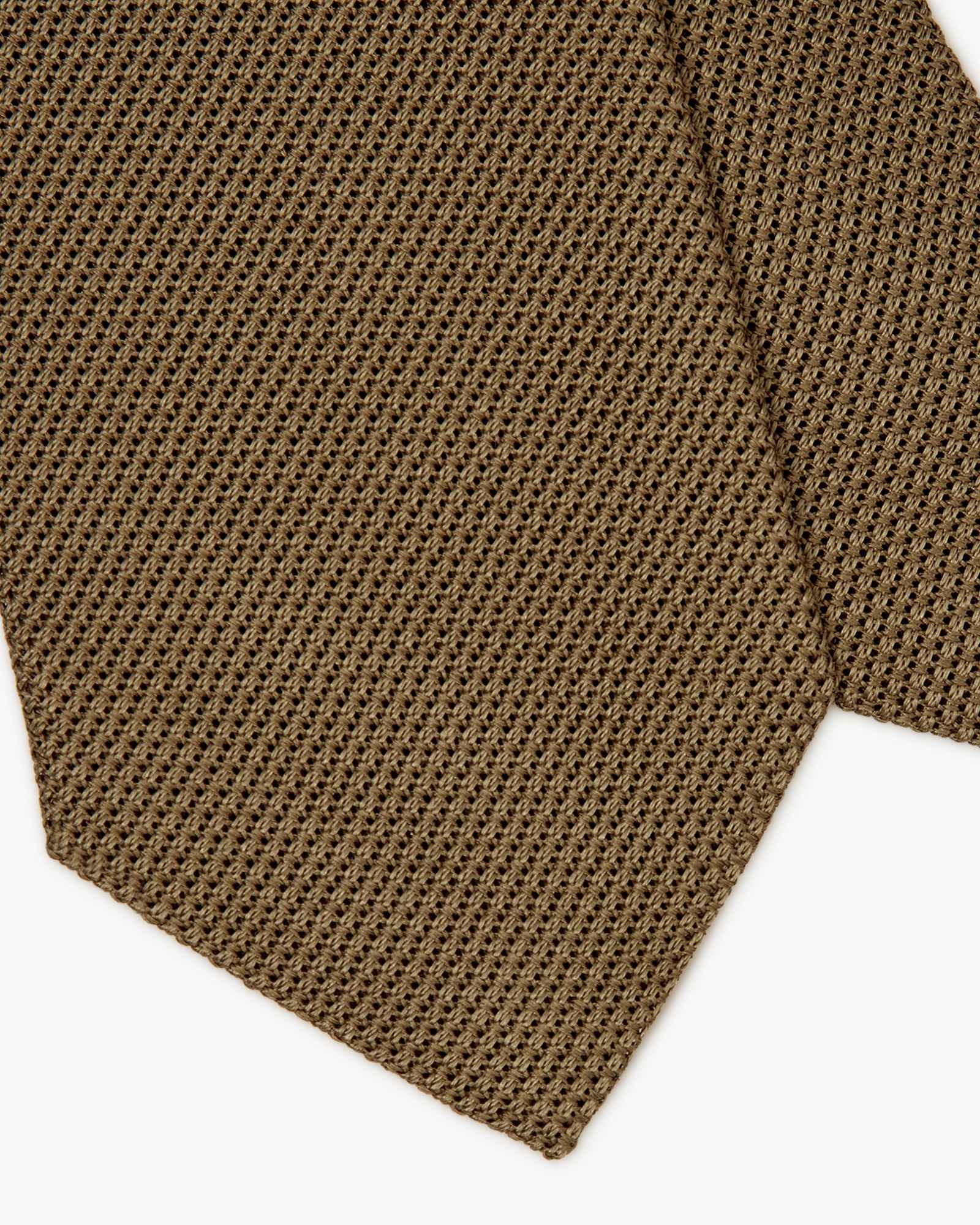 Cravatta 3 Pieghe In Seta Grenadine Garza Fina - Verde