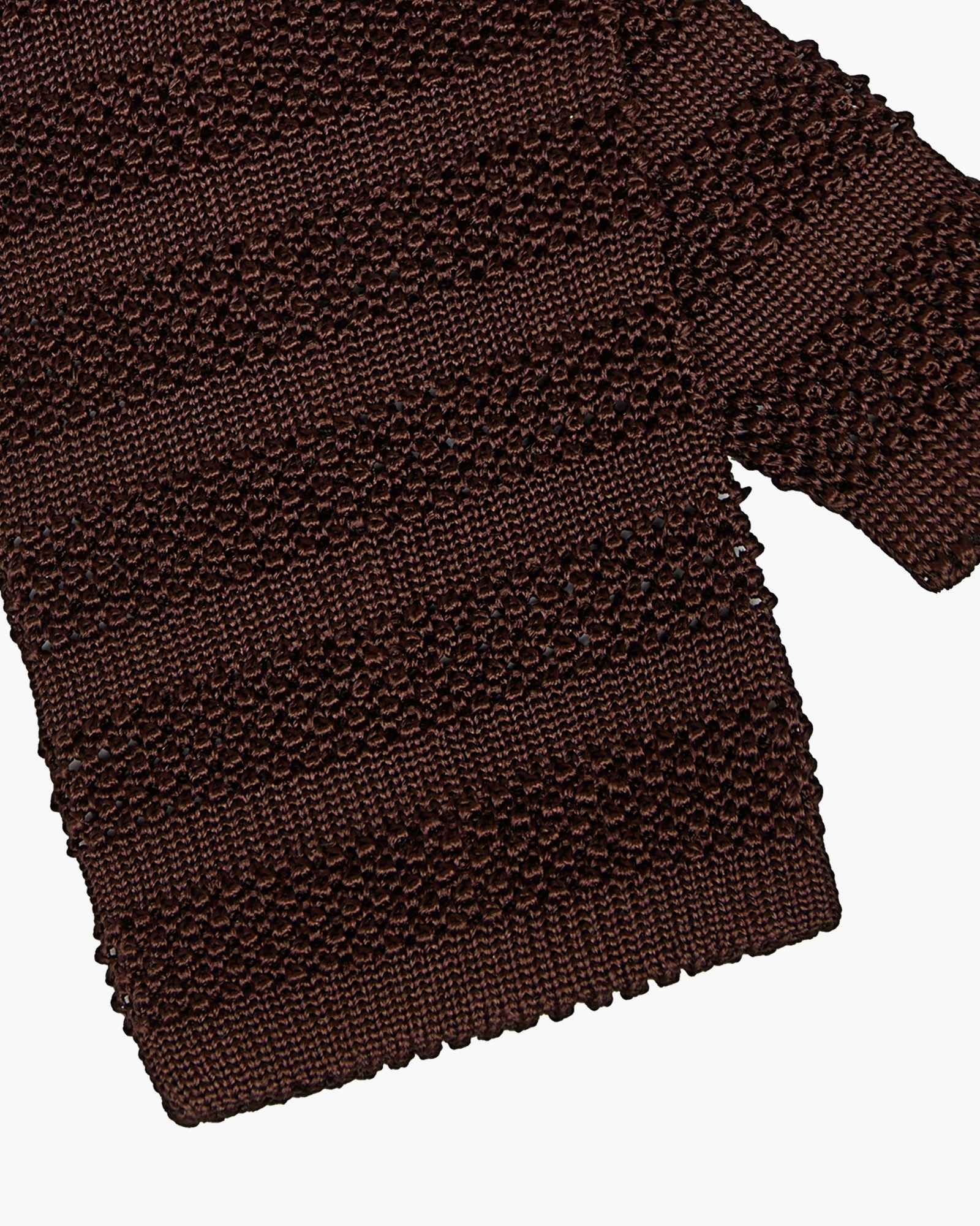 Cravatta Tricot in Maglia - Marrone
