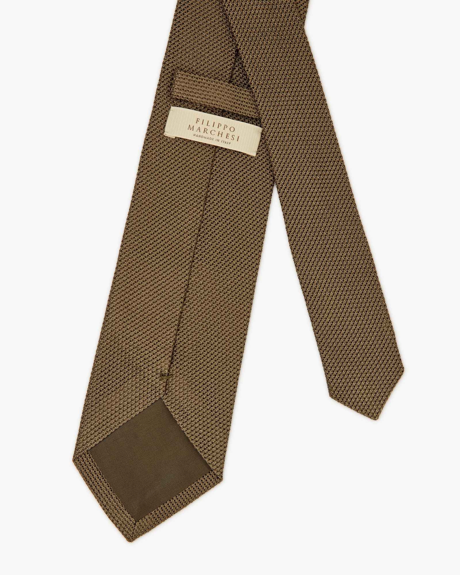 Cravatta 3 Pieghe In Seta Grenadine Garza Fina - Verde