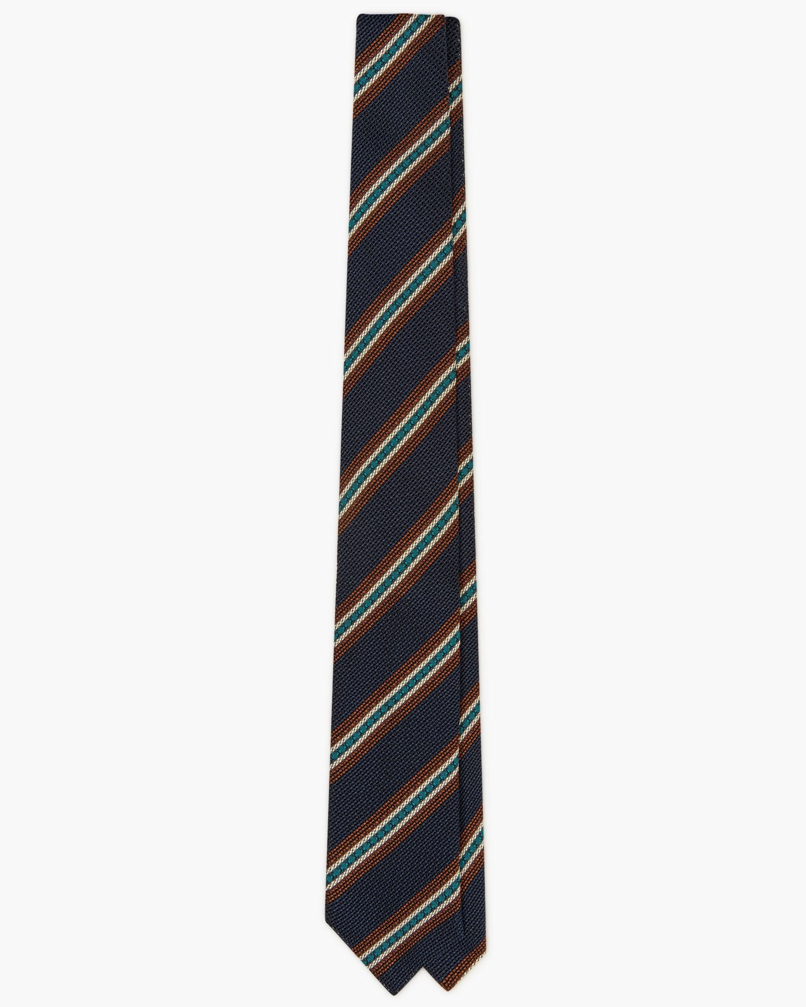 Cravatta Uomo A Righe Seta Silk Blu E Grigia ... - IT