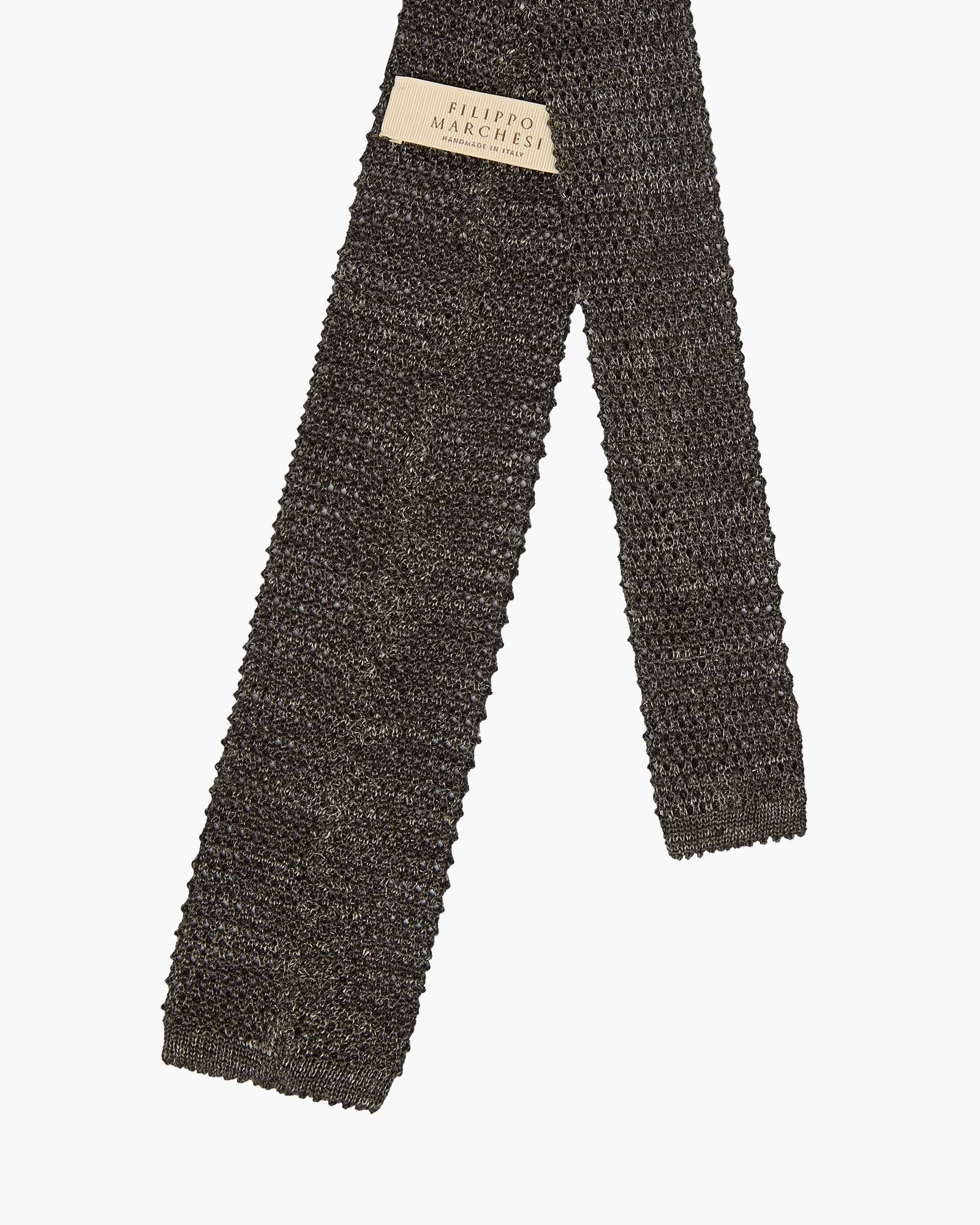 Cravatta Tricot in Maglia - Grigio Melange