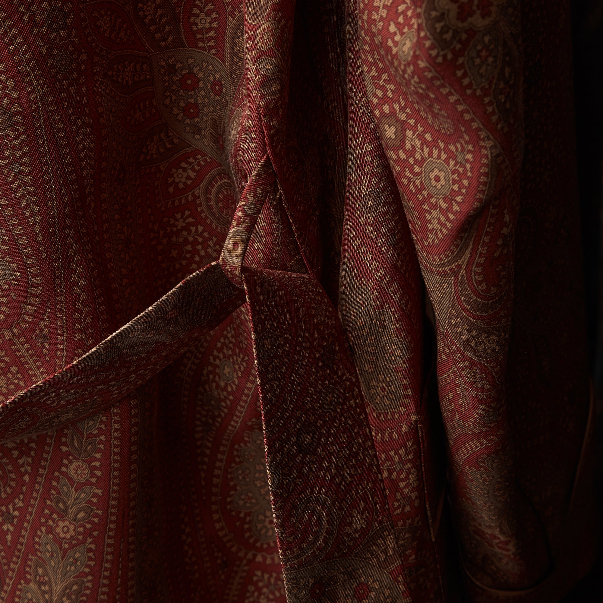 Silk Dressing Gown – Burgundy