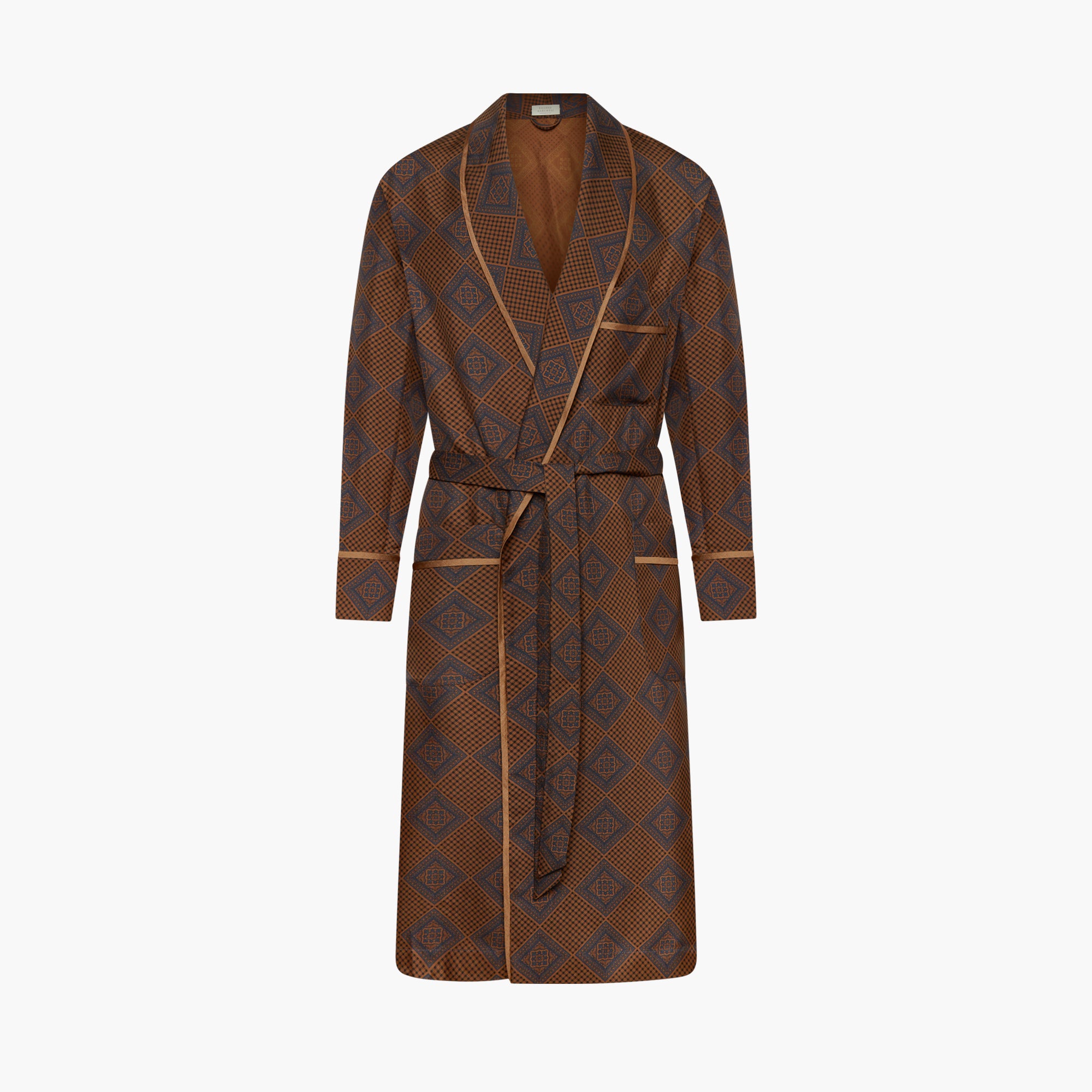 Silk Dressing Gown Brown Silk Dressing Gown Brown