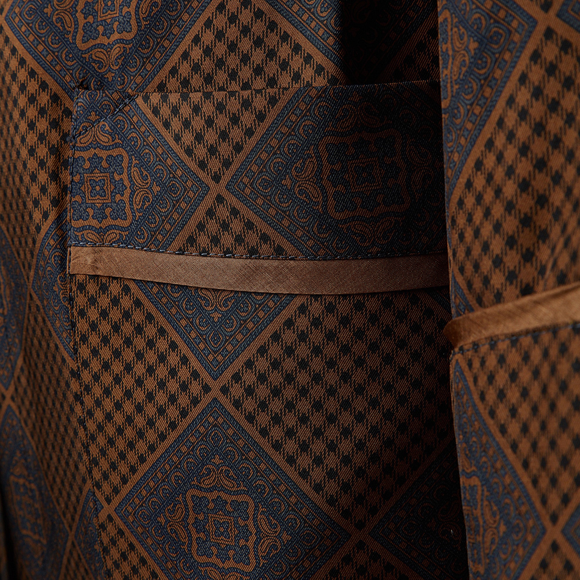 Silk Dressing Gown – Brown