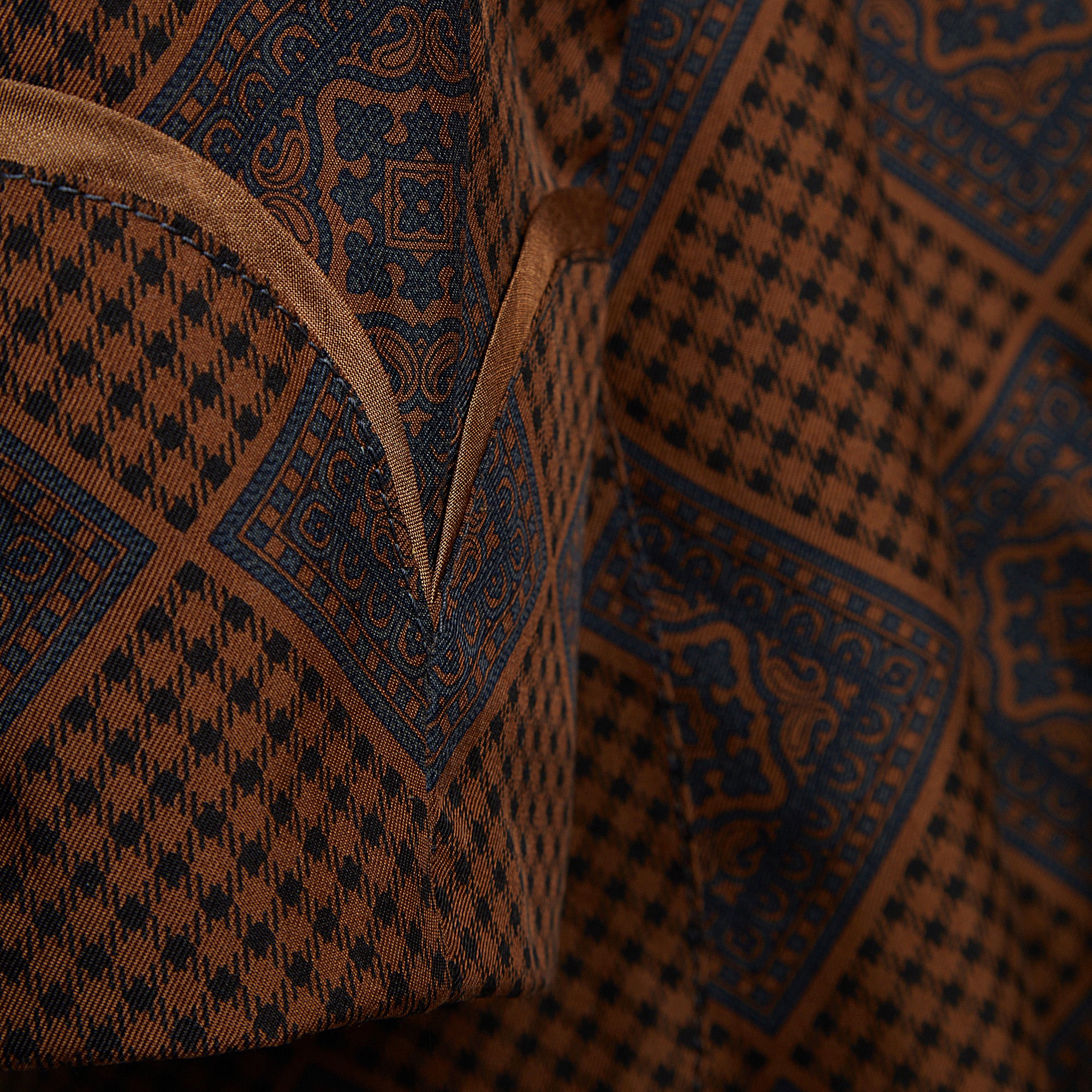Silk Dressing Gown – Brown