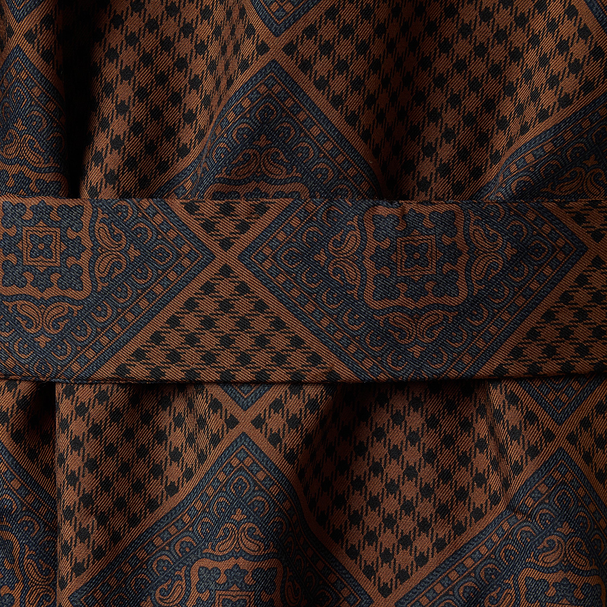 Silk Dressing Gown – Brown