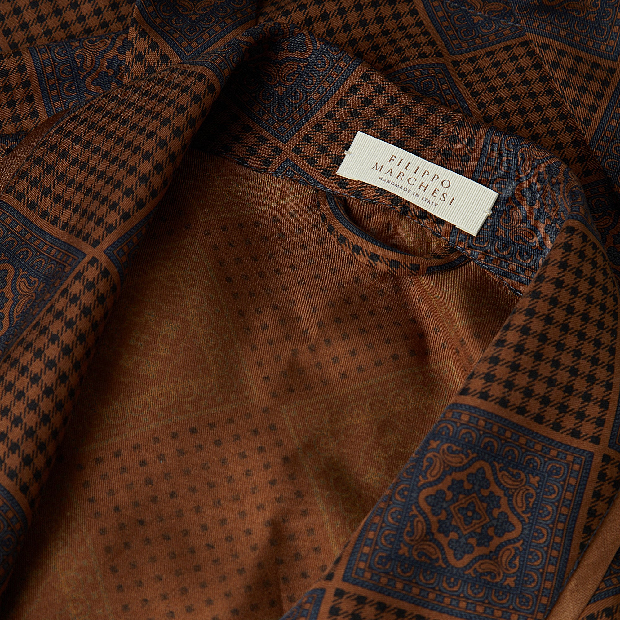 Silk Dressing Gown – Brown