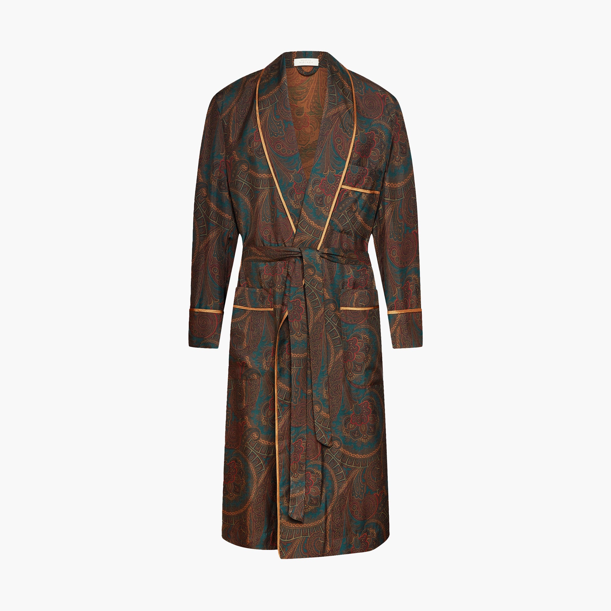 Filippo Marchesi | Paisley Forest Green Silk Dressing Gown Filippo Marchesi | Paisley Forest Green Silk Dressing Gown