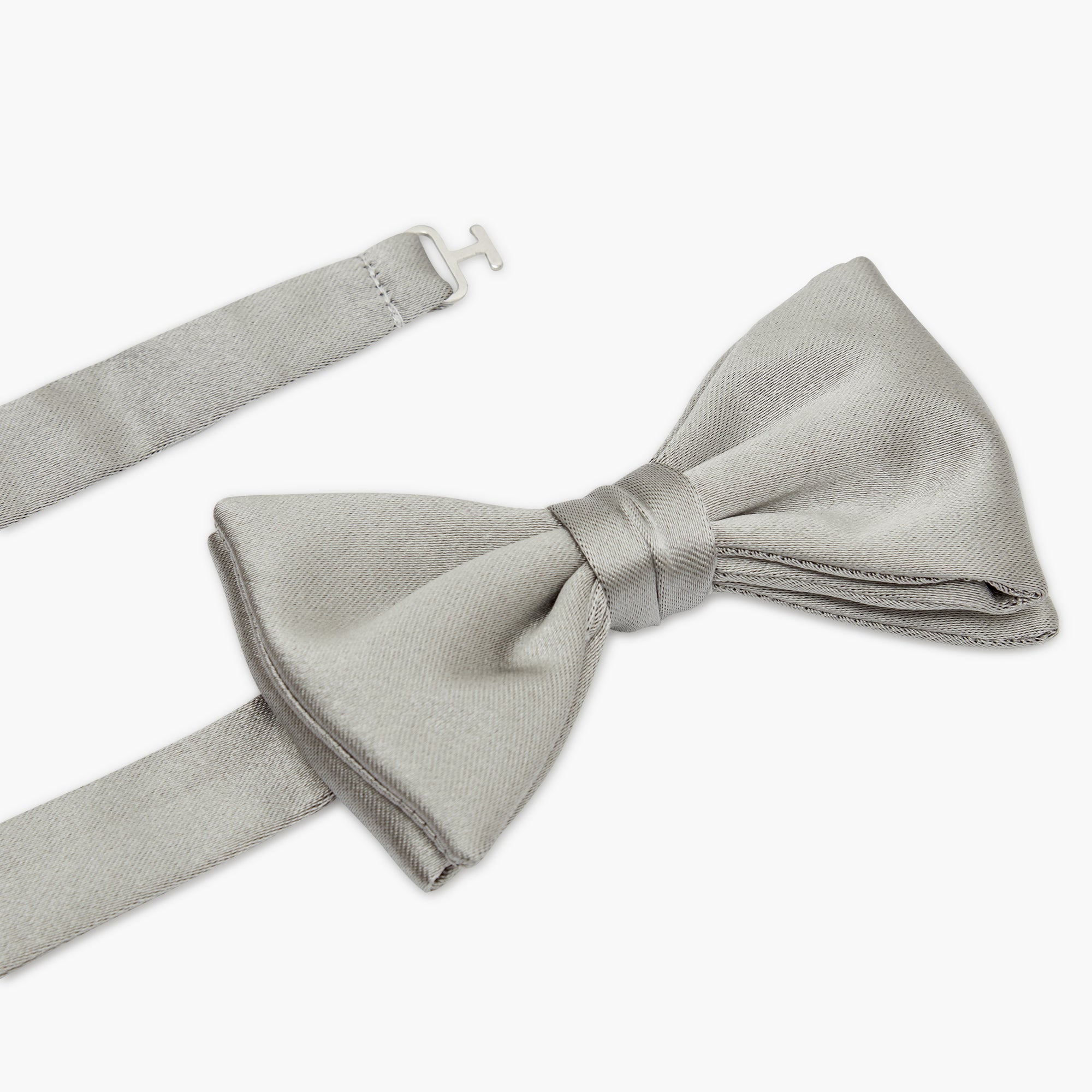 Papillon In Raso Di Seta - Grigio