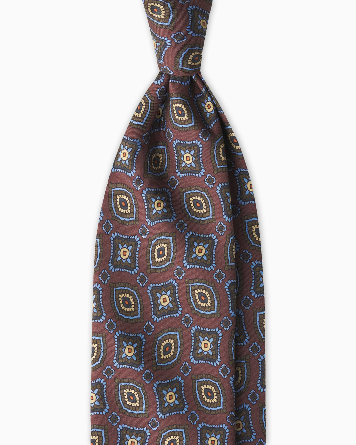 Cravatta in Seta Stampata Paisley - Bordeaux