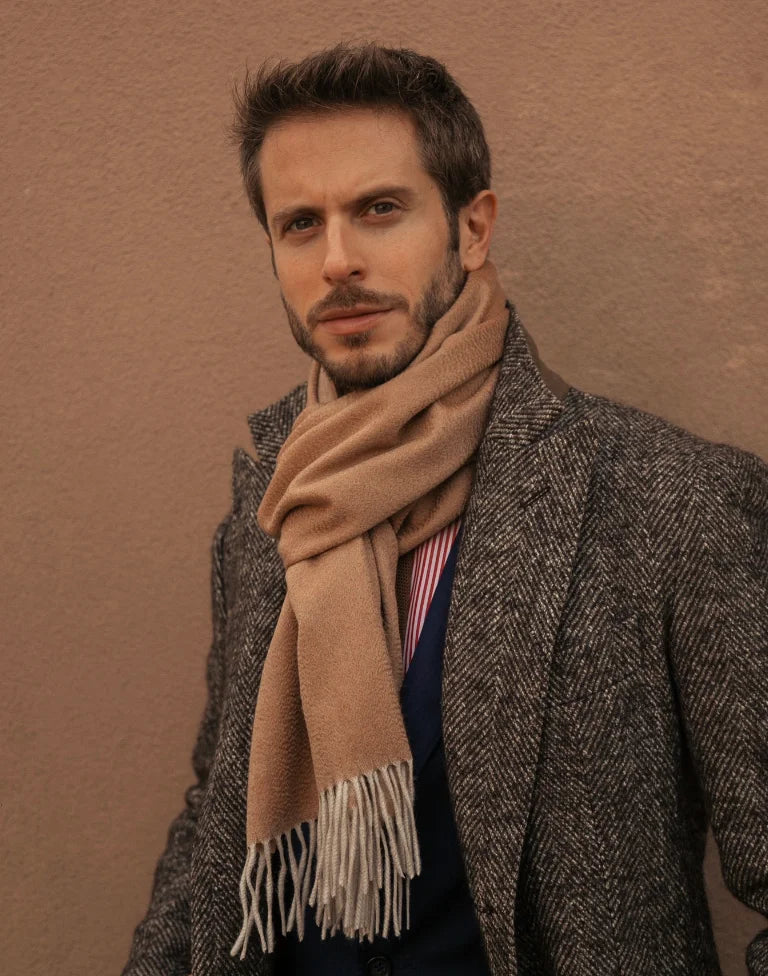 scarf cashmere camel - sciarpa in cashmere camello