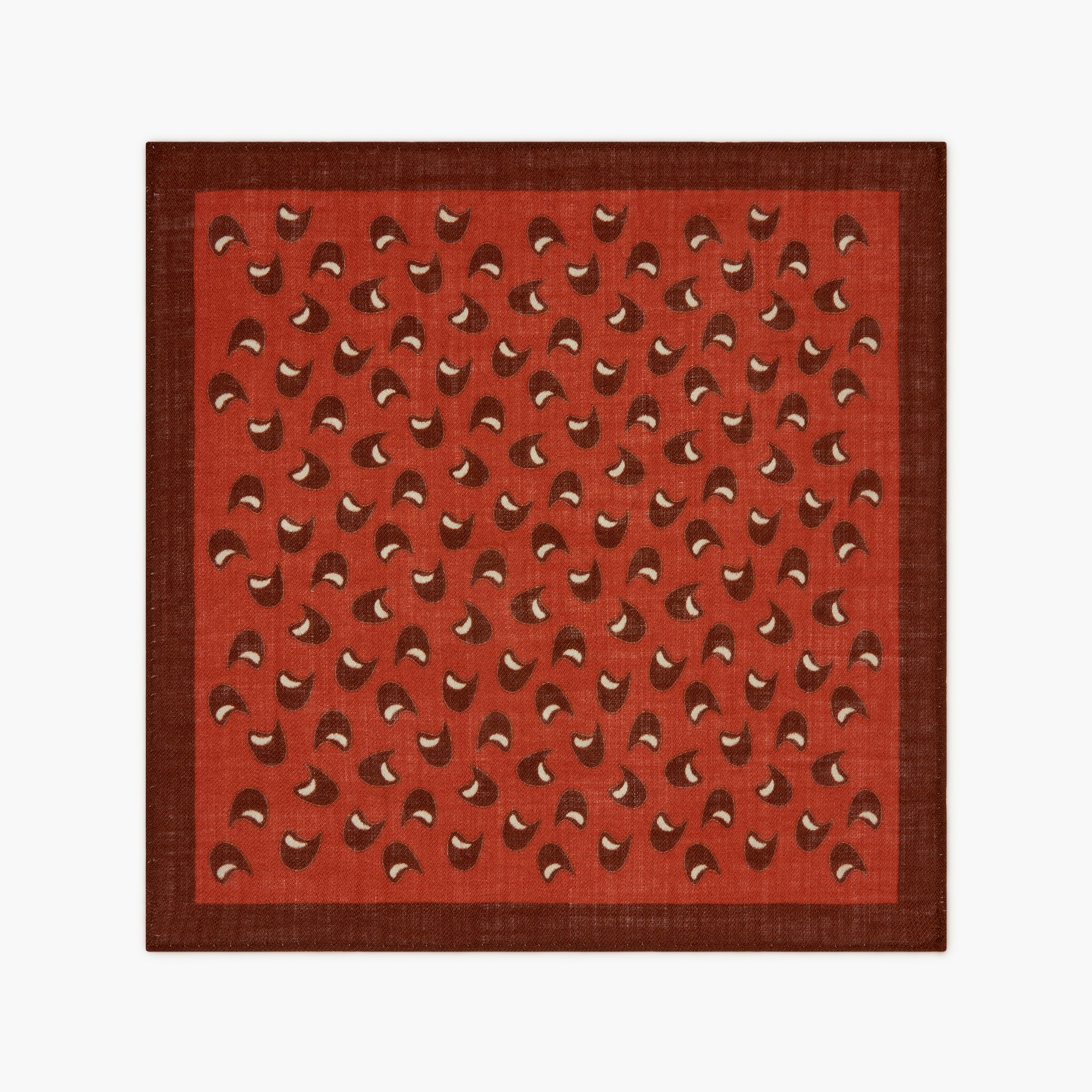 Fazzoletto Da Taschino In Lana - Ruggine Marrone