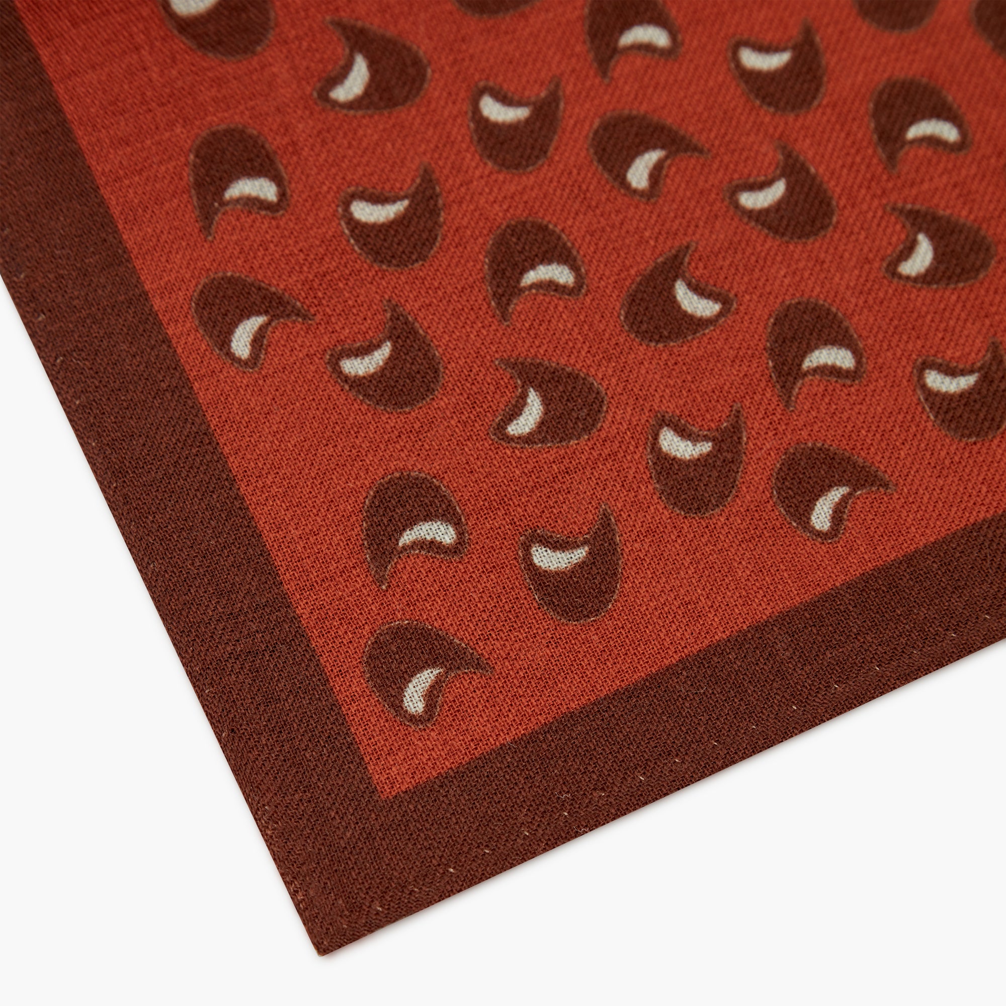 Fazzoletto Da Taschino In Lana - Ruggine Marrone