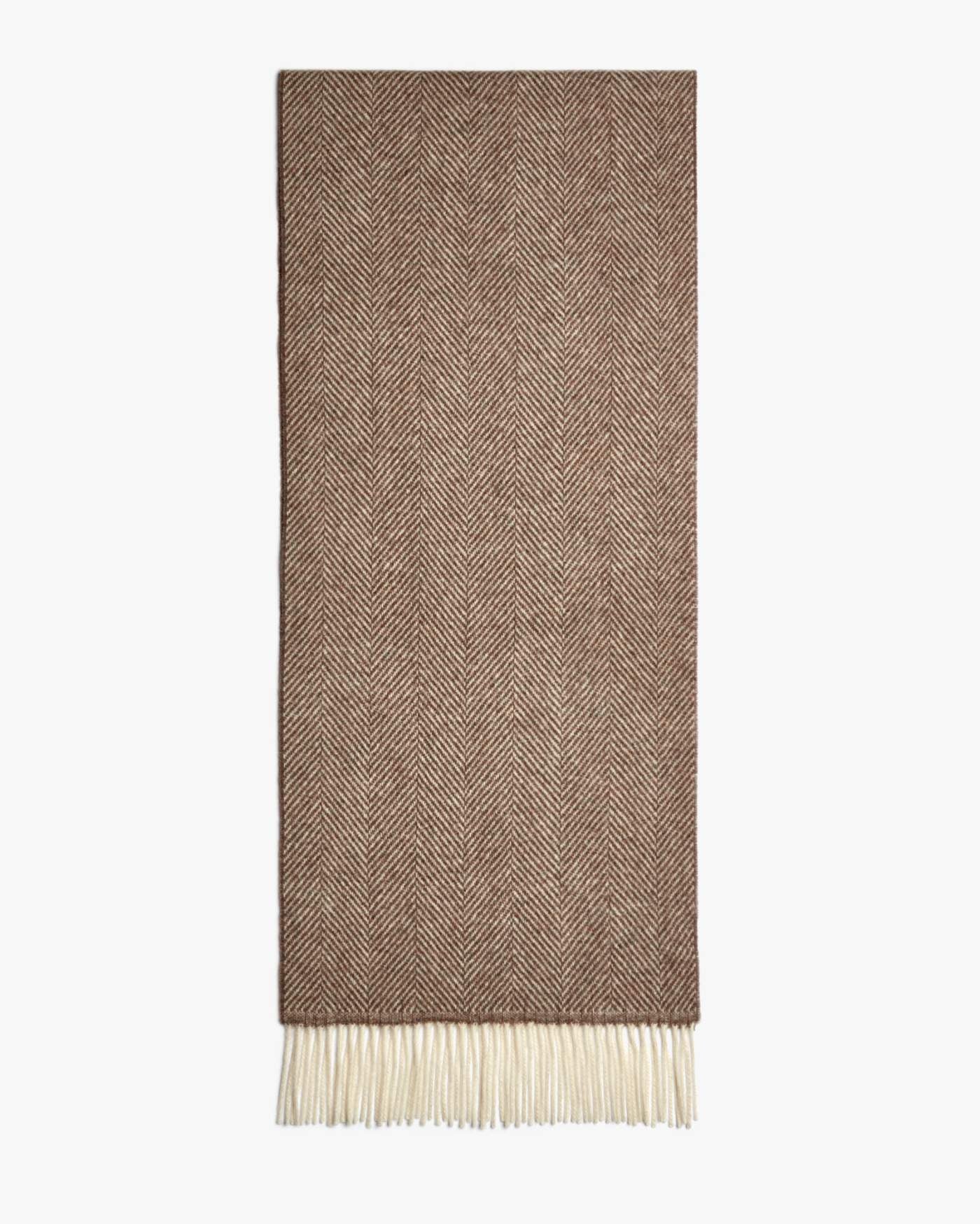 Sciarpa Chevron In Lana - Beige