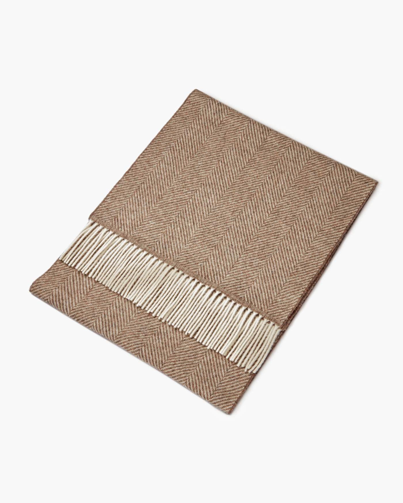 Sciarpa Chevron In Lana - Beige