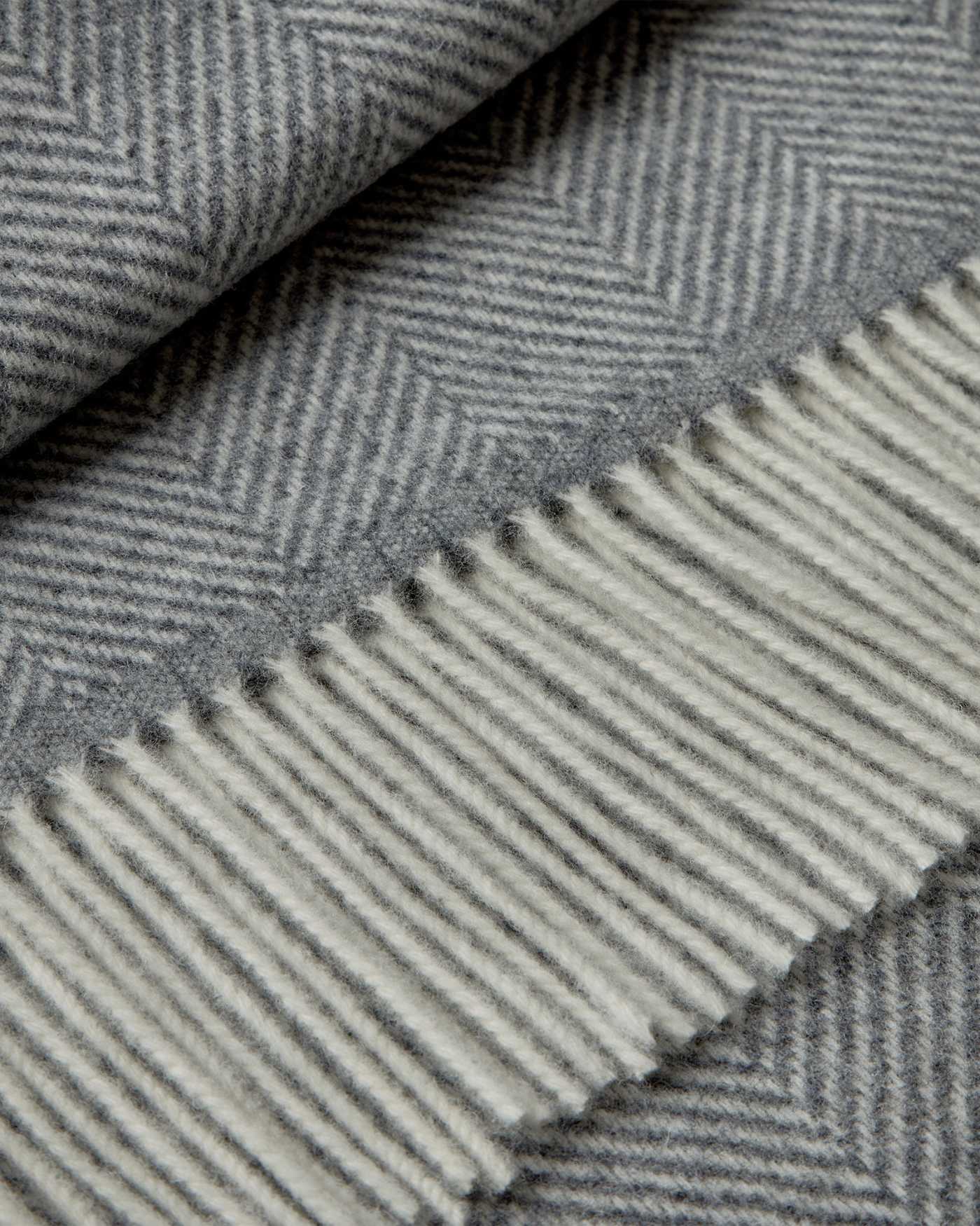 Sciarpa Chevron In Lana - Grigio