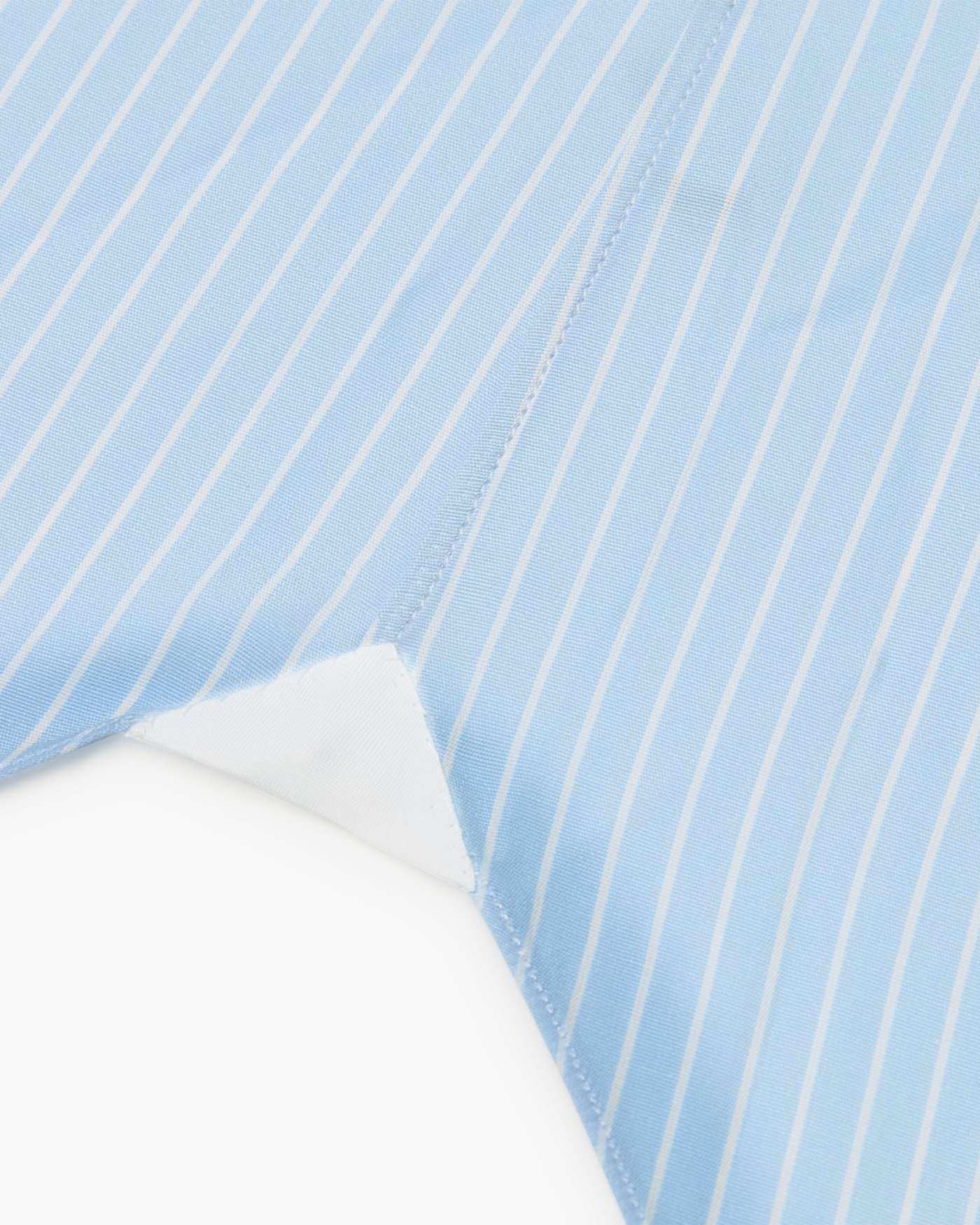 Camicia Classica Sartoriale a Righe Sottili in Cotone Collo Cutaway - Azzurro Bianco