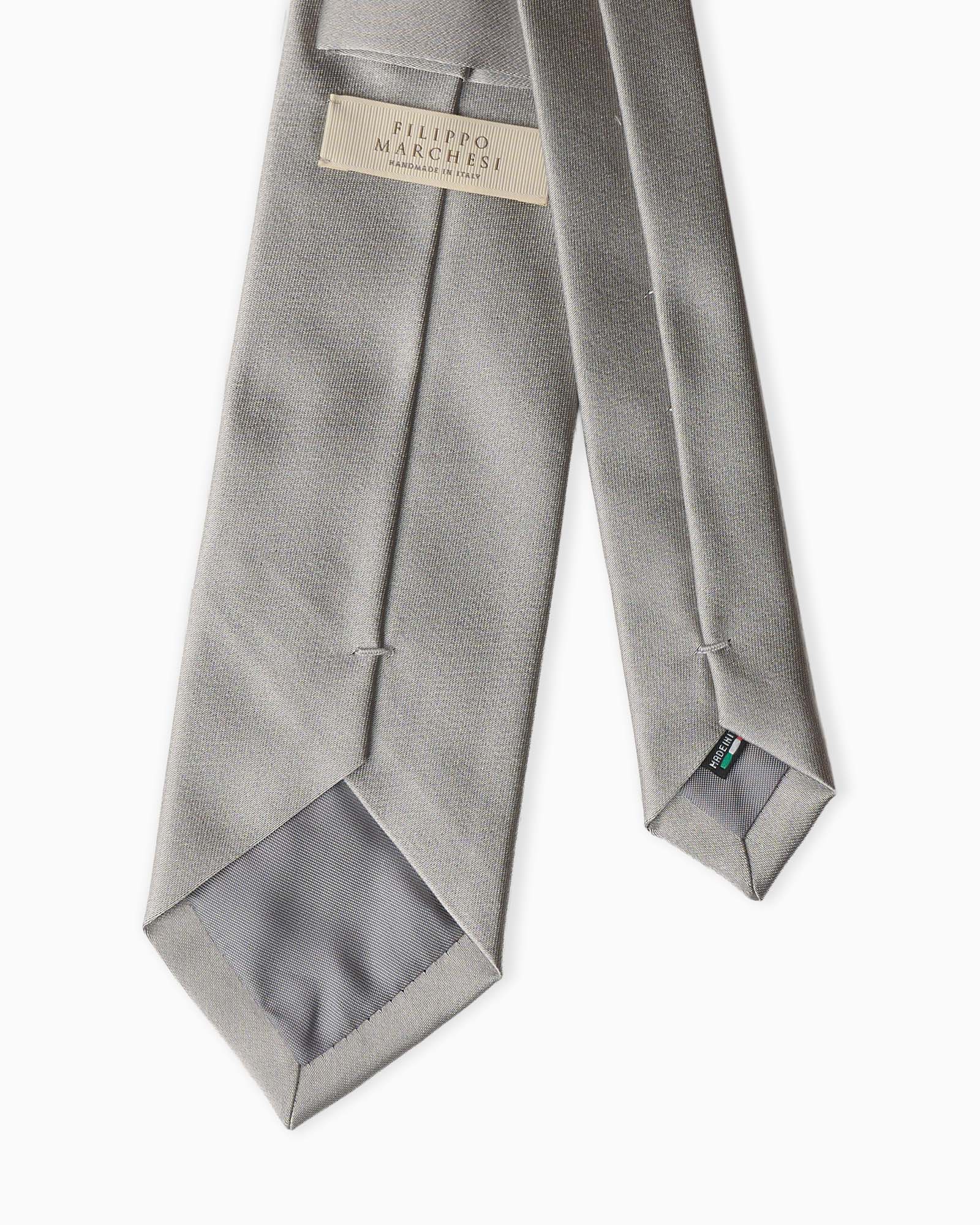 Cravatta in Seta Raso - Grigio