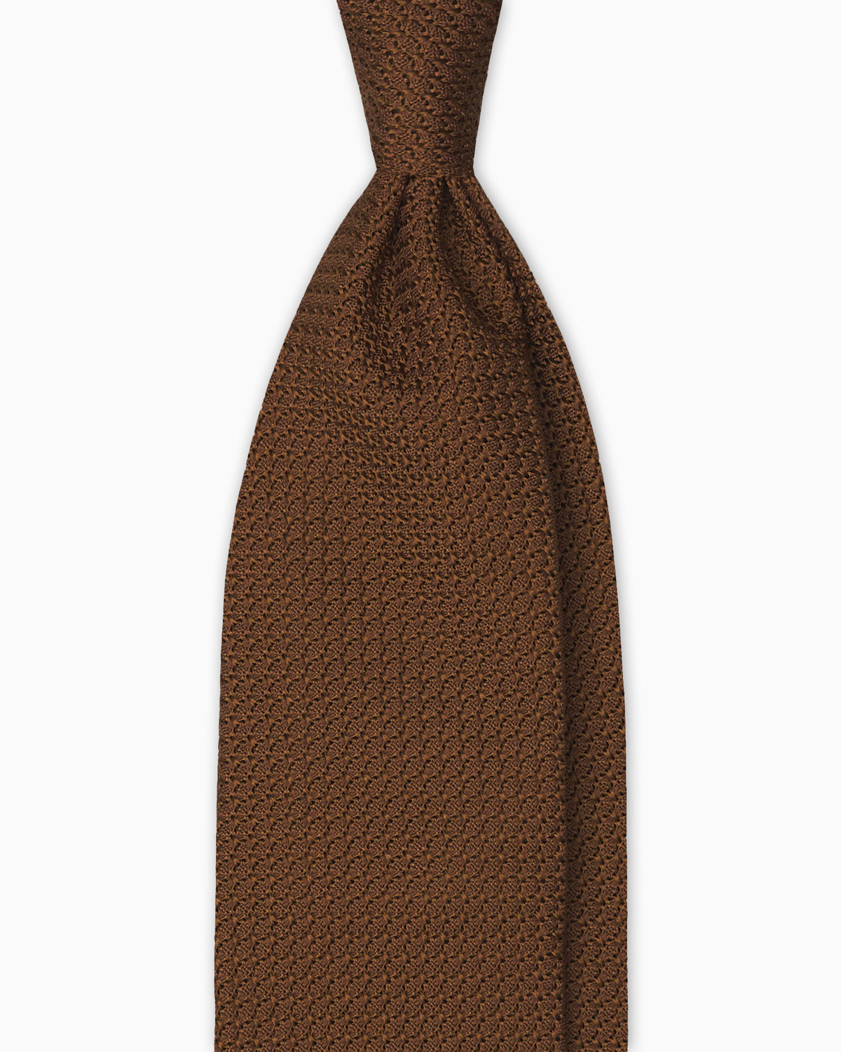 Grenadine Garza Grossa Silk Tie - Tobacco
