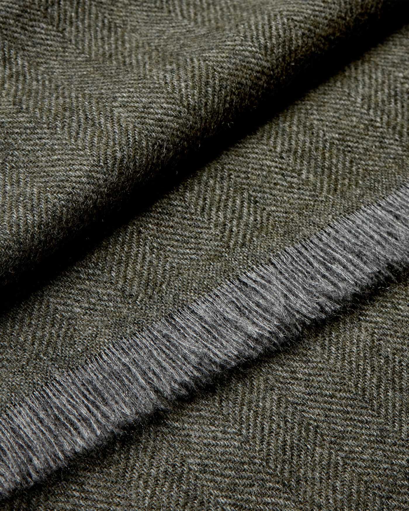 Sciarpa Herringbone In Cashmere - Verde