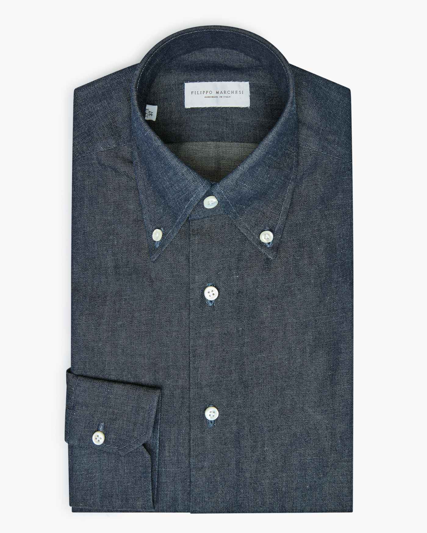 Camicia Sartoriale Collo Button Down - Jeans