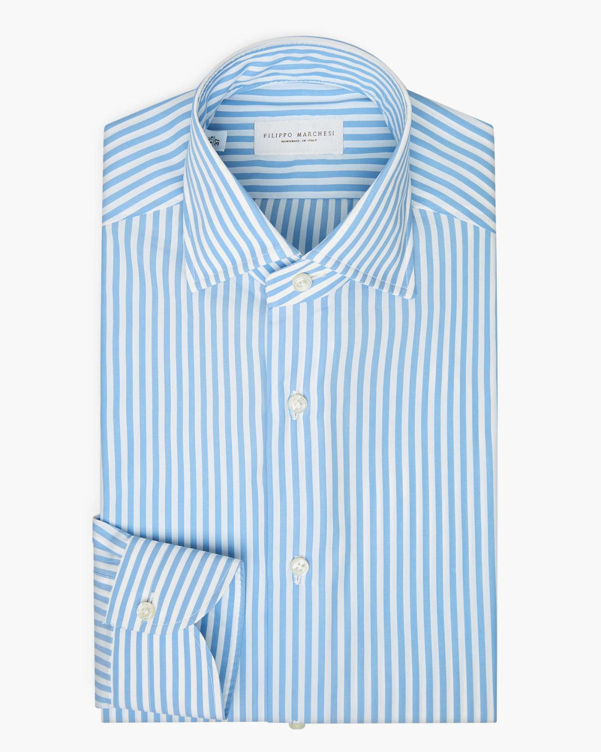 Filippo Marchesi | Classic Sartorial Stripe Cutaway Collar Shirt 
