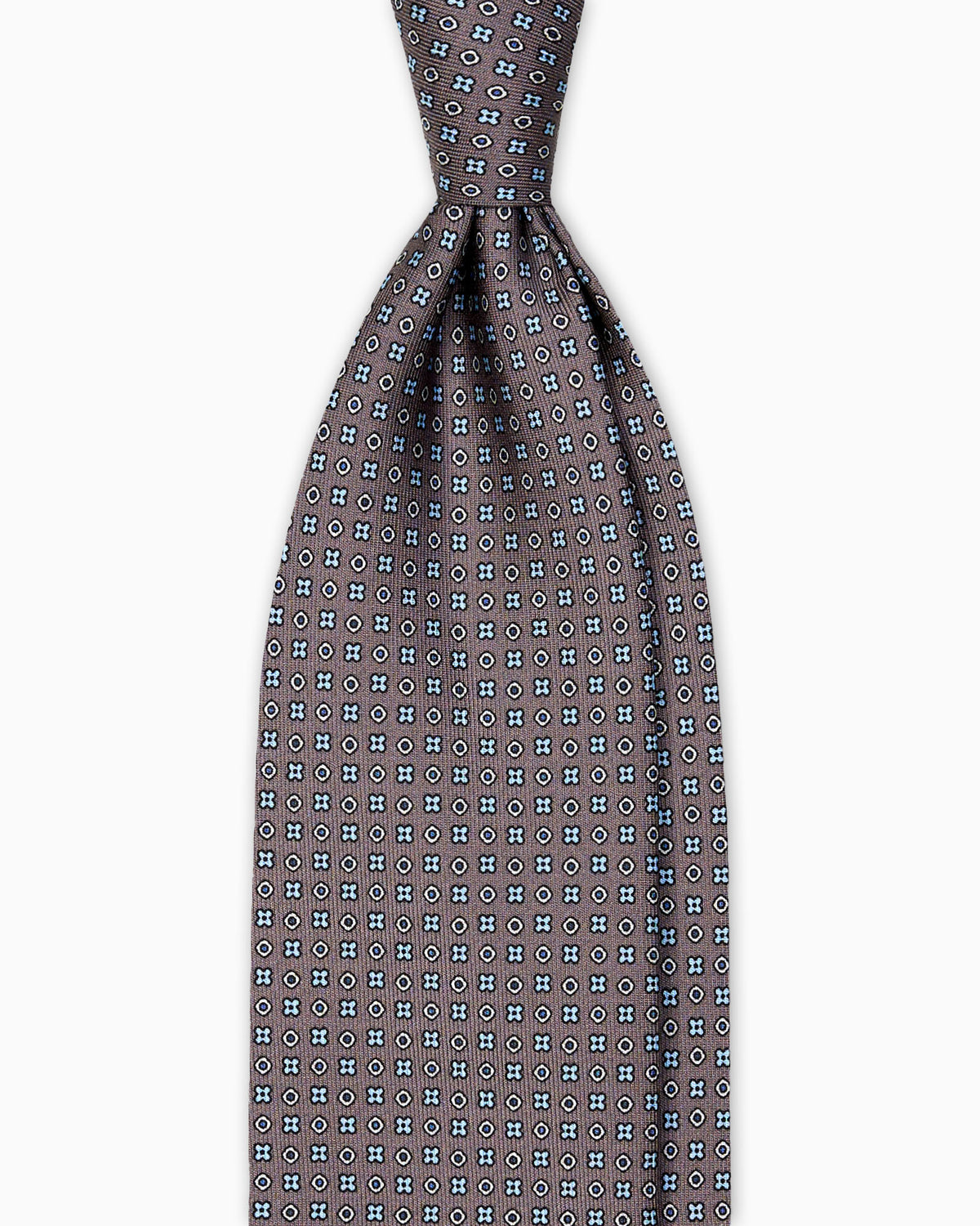 Micro Pattern English Silk Tie - Grey