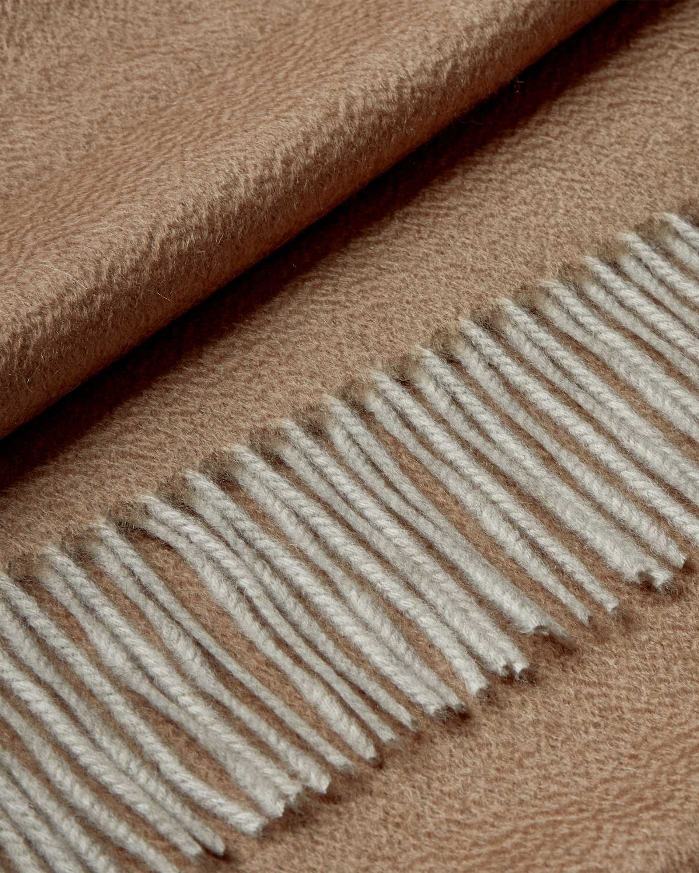 Sciarpa In Cashmere Two-Tone - Cammello