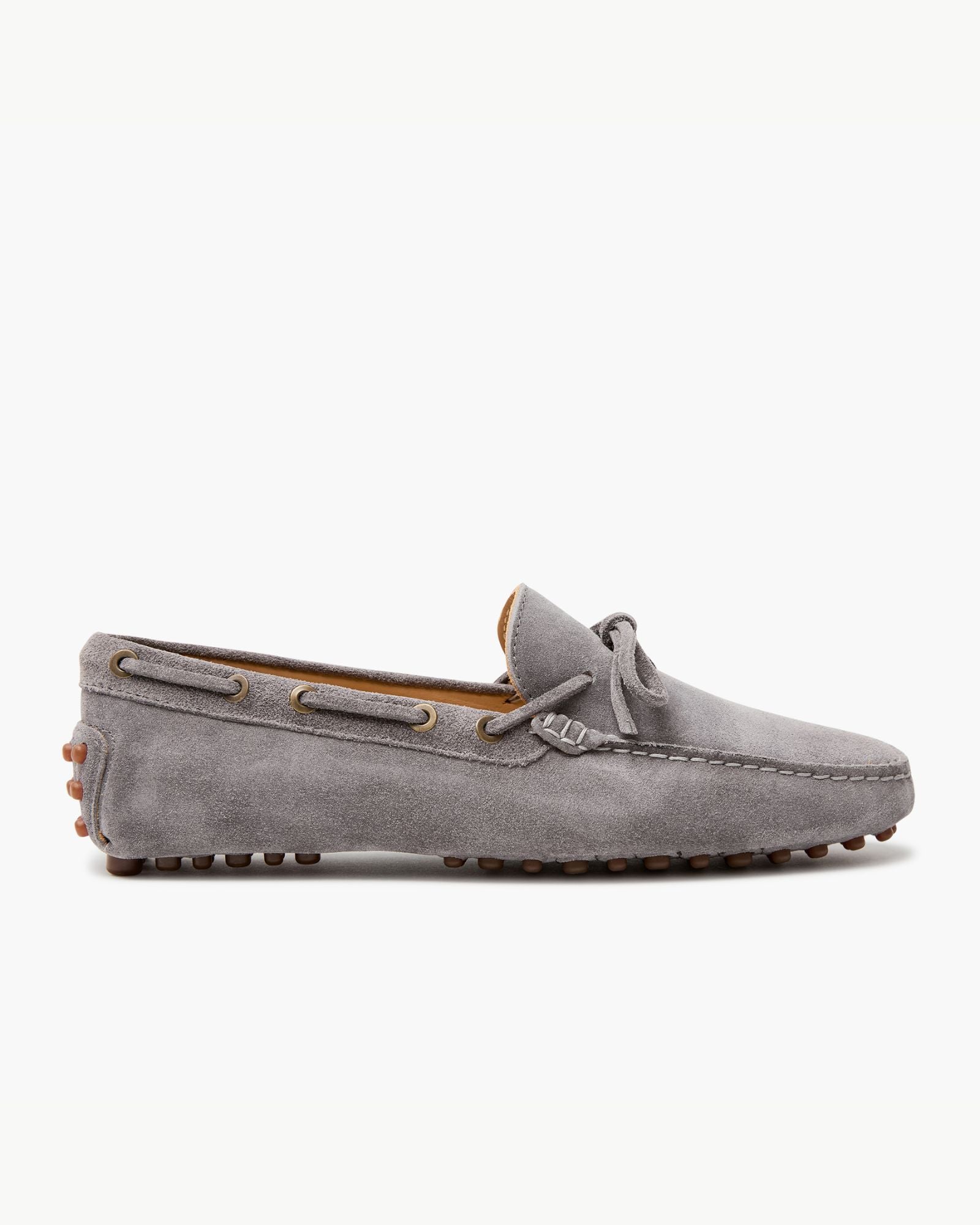 Mocassino Driving Shoes in Pelle Scamosciata Grigio