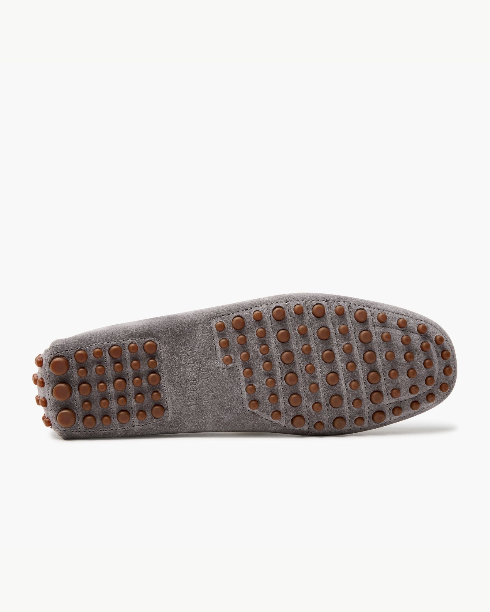 Mocassino Driving Shoes in Pelle Scamosciata Grigio