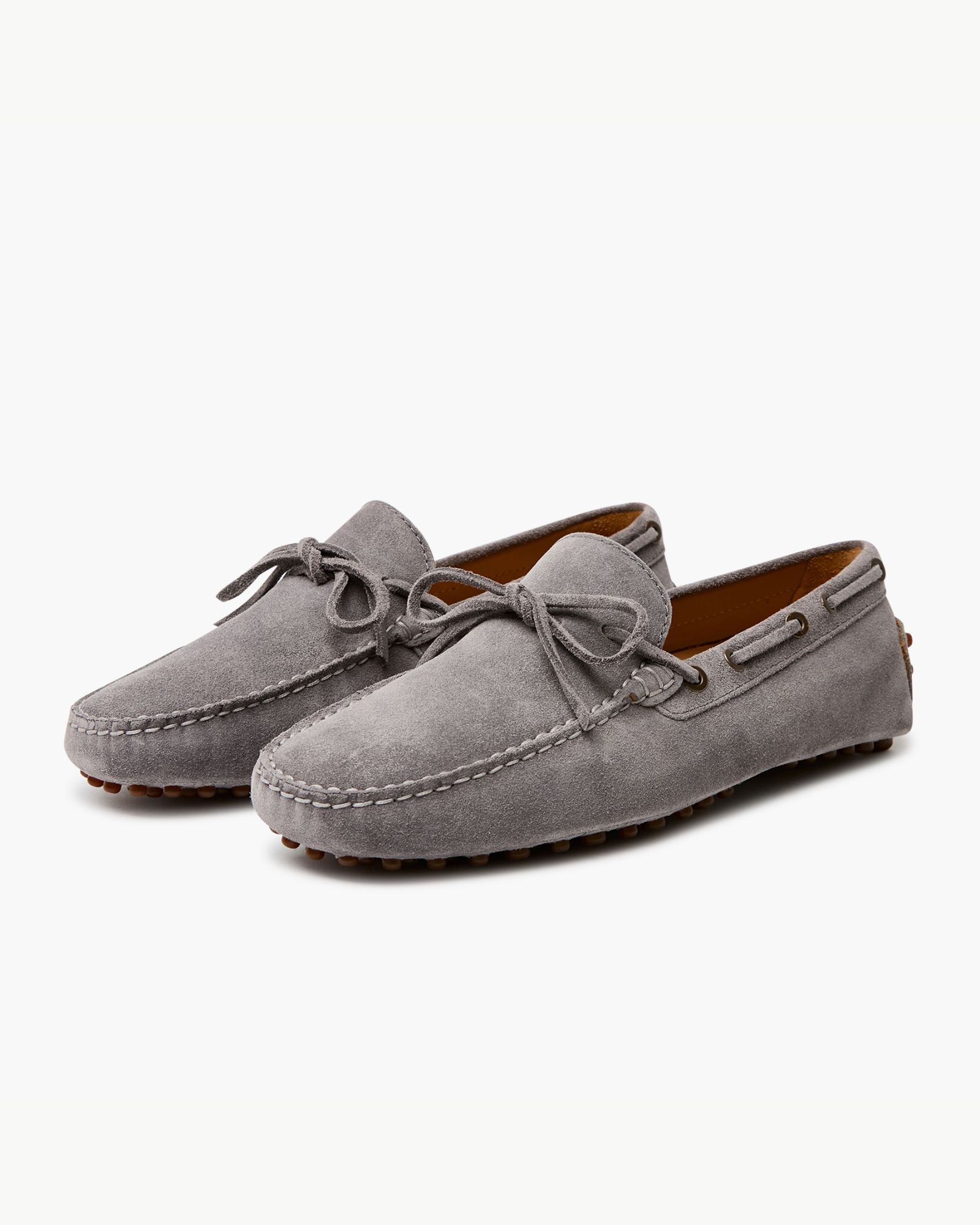 Mocassino Driving Shoes in Pelle Scamosciata Grigio